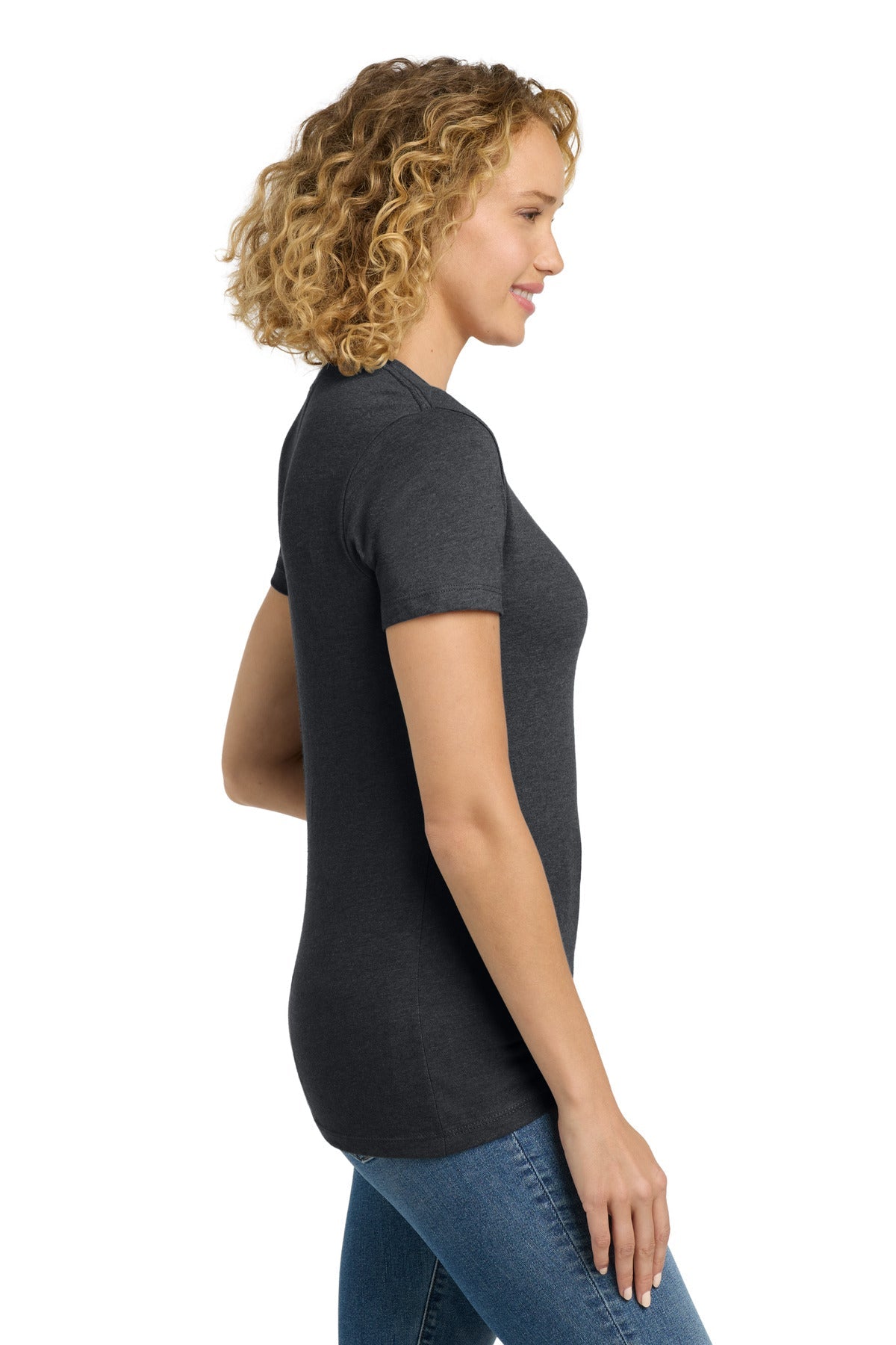 Charcoal Next Level Apparel Women's CVC Tee. NL6610