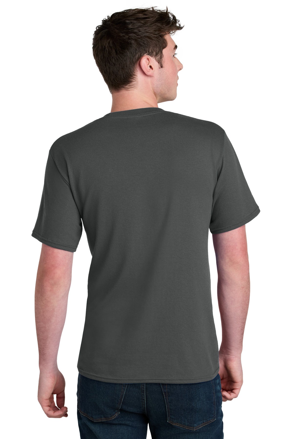 Charcoal Port & Co Core Blend Recycled Tee PC01