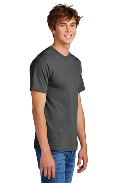 Charcoal Port & Co Core Blend Tee. PC55