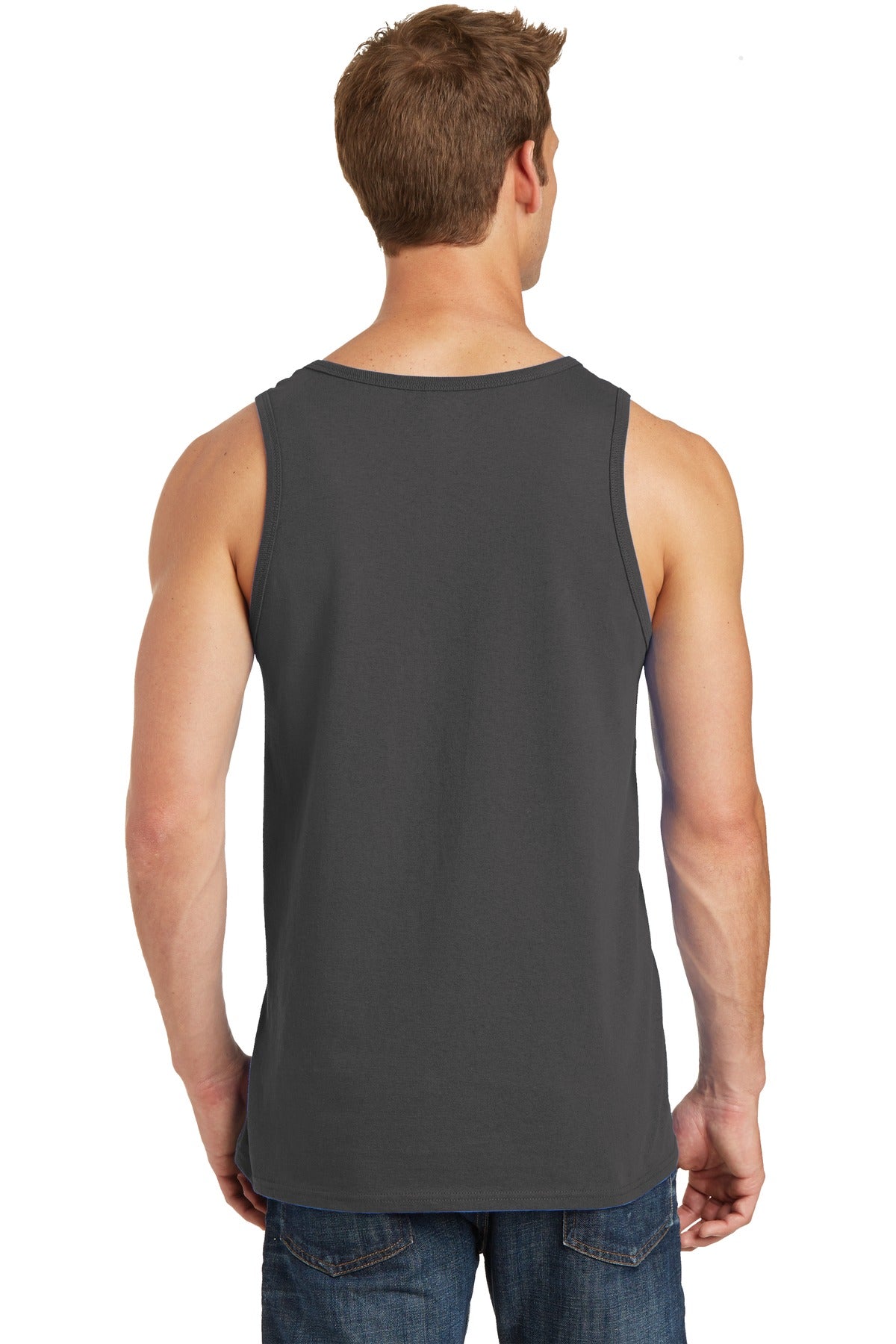 Charcoal Port & Co Core Cotton Tank Top. PC54TT