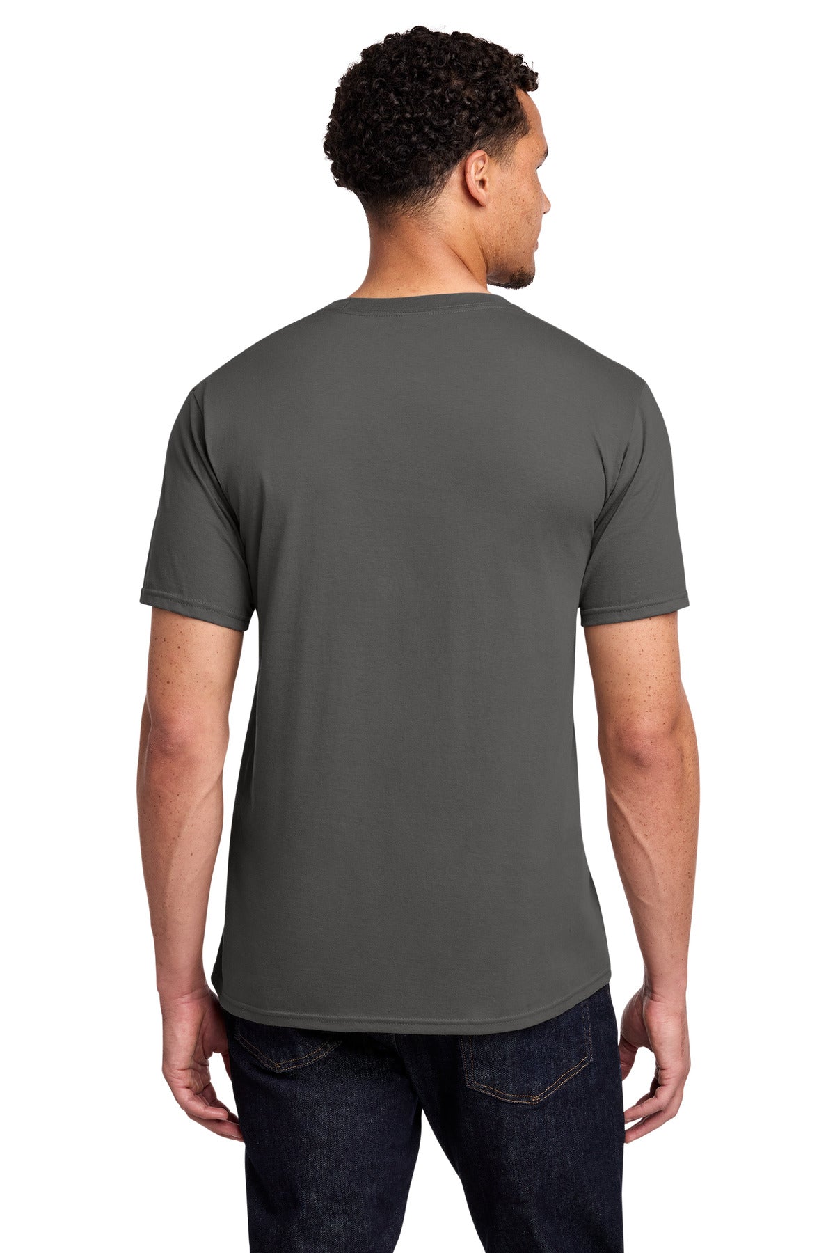 Charcoal Port & Co Fan Favorite Tee. PC450