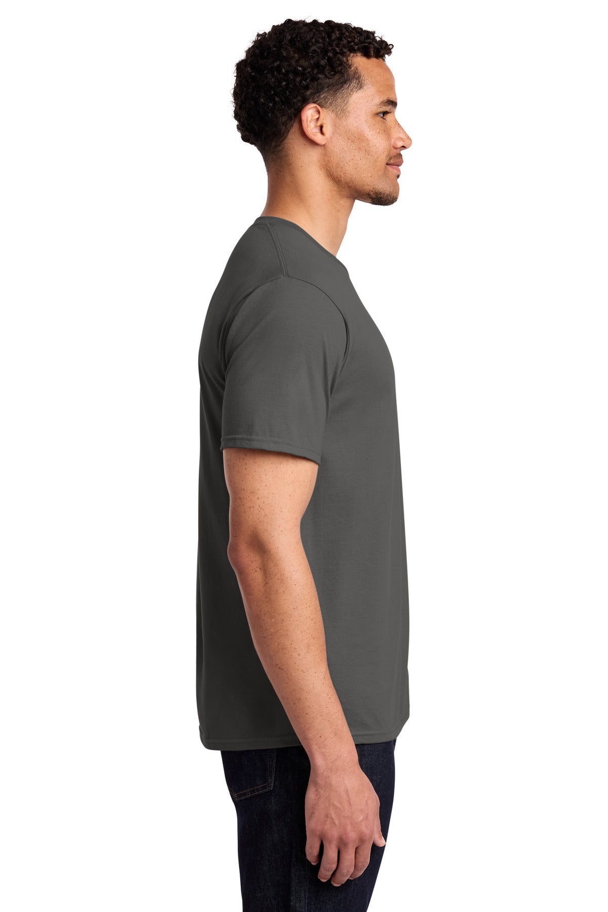 Charcoal Port & Co Fan Favorite Tee. PC450