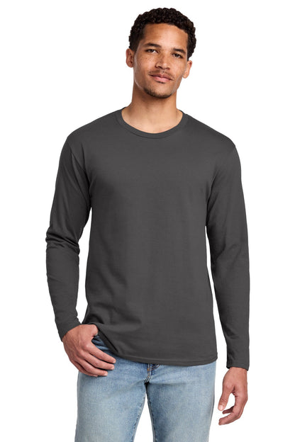 Charcoal Port & Co Long Sleeve Fan Favorite Tee. PC450LS