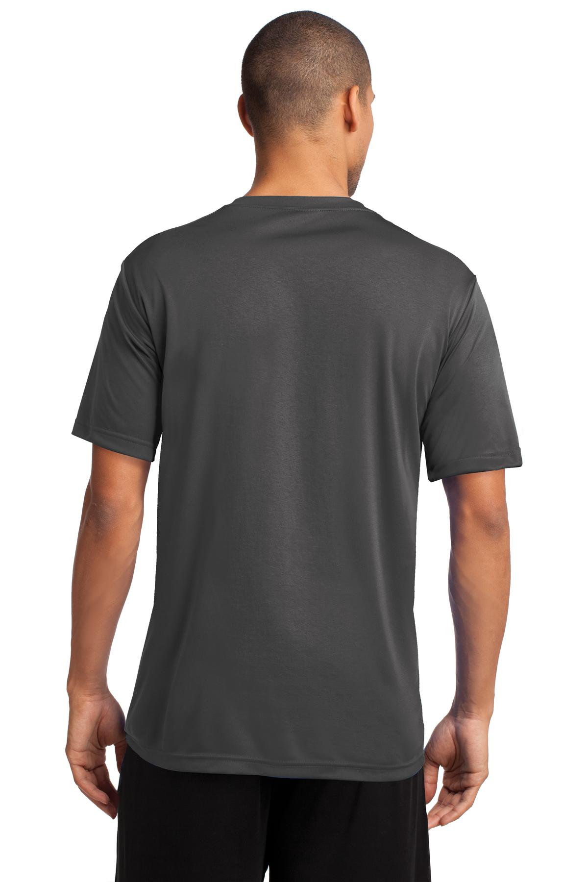 Charcoal Port & Co Performance Tee. PC380