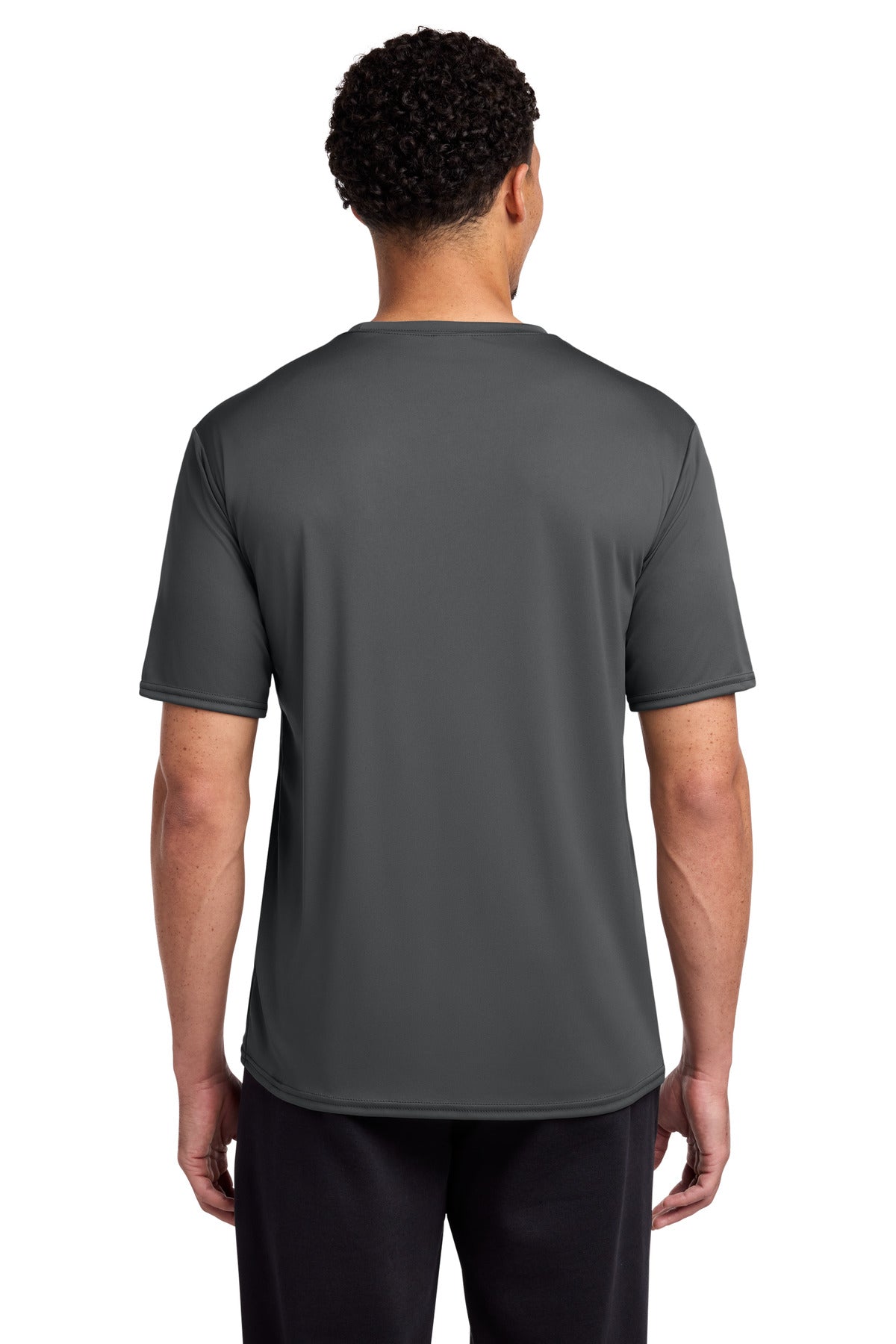 Charcoal Port & Co Performance Tee. PC380