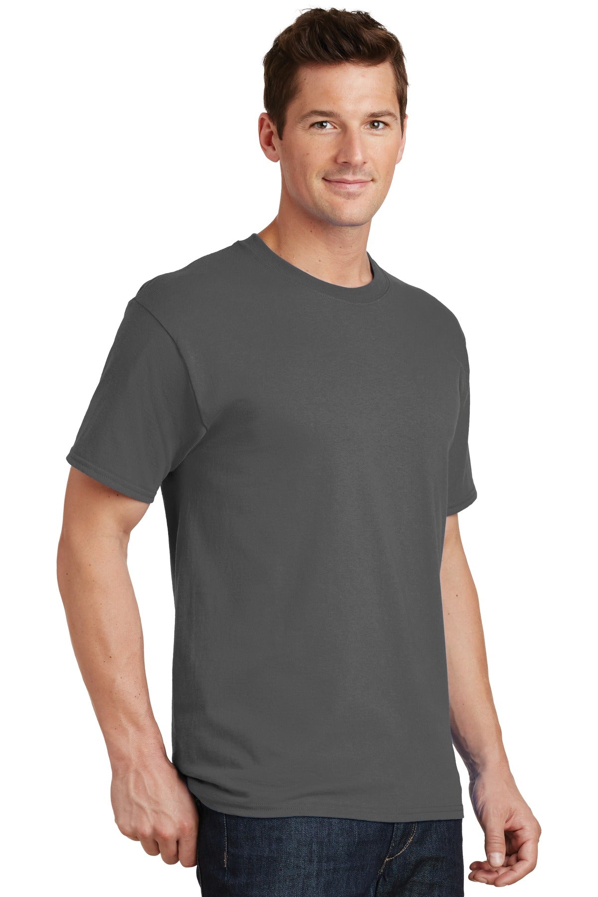 Charcoal Port & Co Tall Core Cotton Tee PC54T