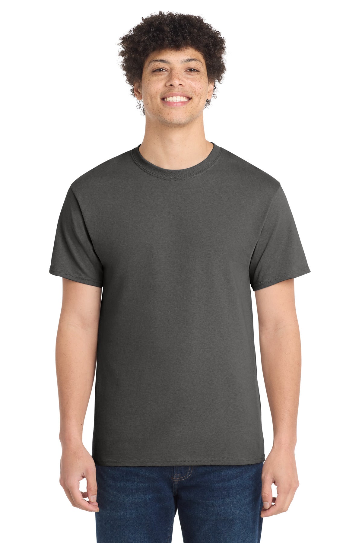 Charcoal Port & Co Tall Core Cotton Tee PC54T