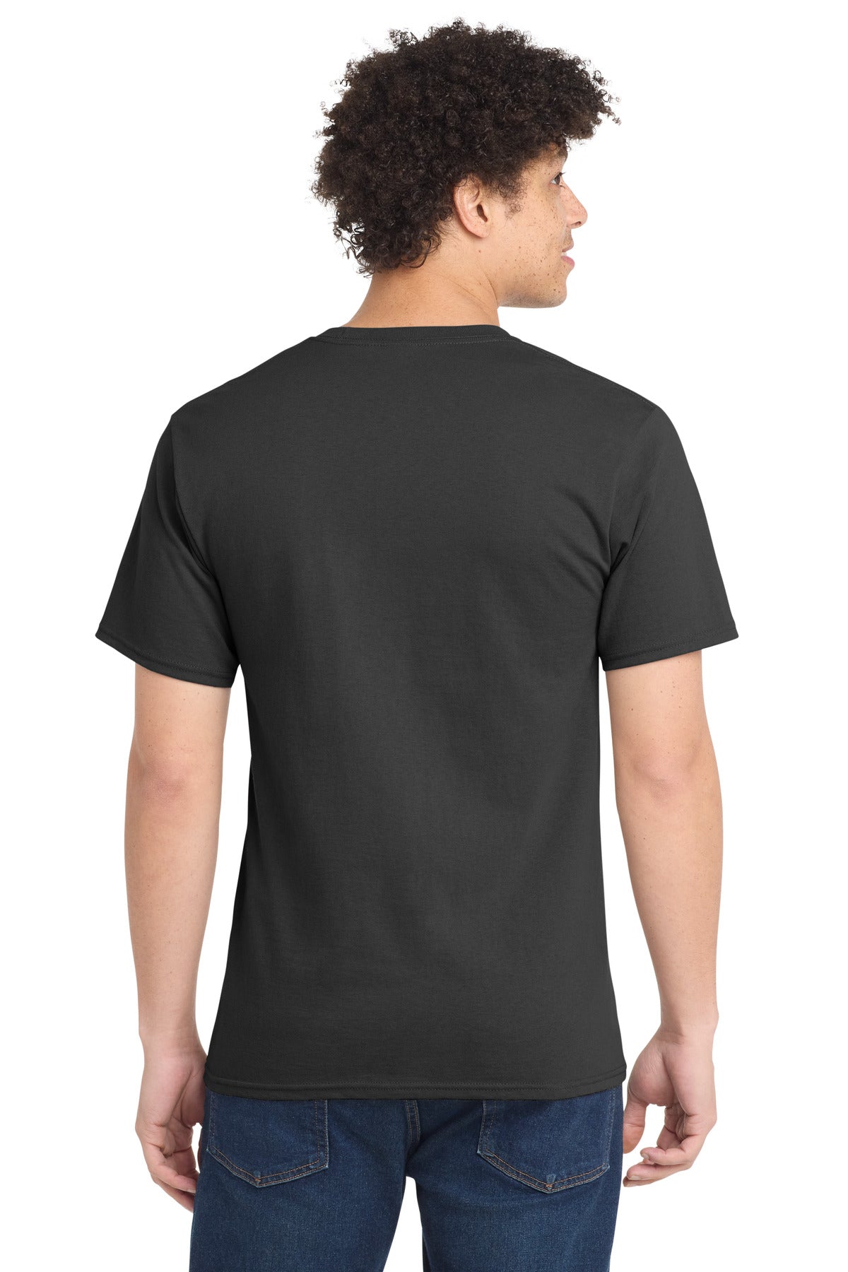 Charcoal Port & Co Tall Essential Tee. PC61T