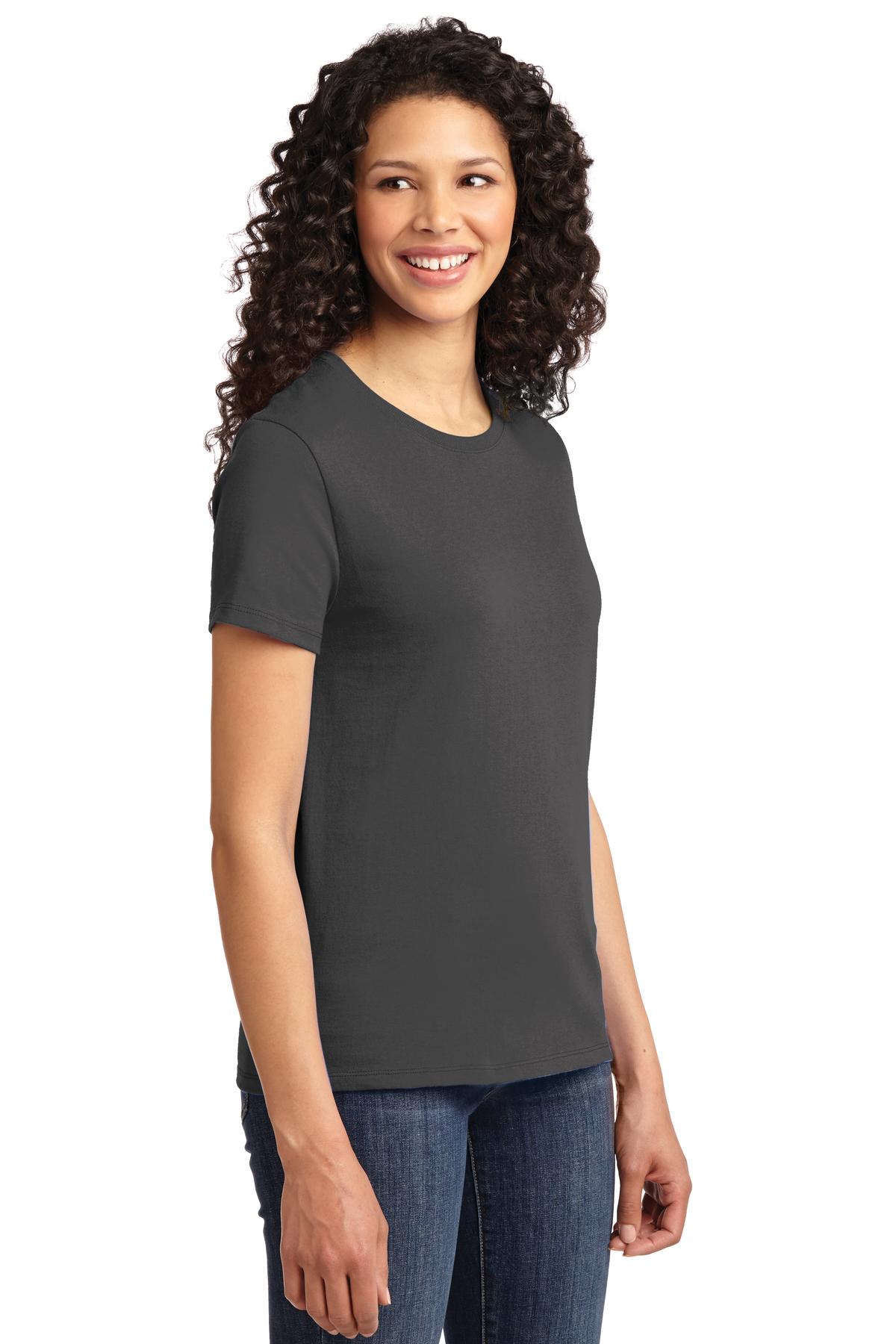 Charcoal Port & Co Women's Essential Tee. LPC61