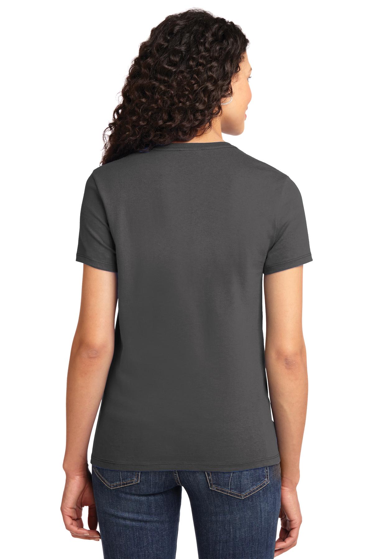 Charcoal Port & Co Women's Essential Tee. LPC61