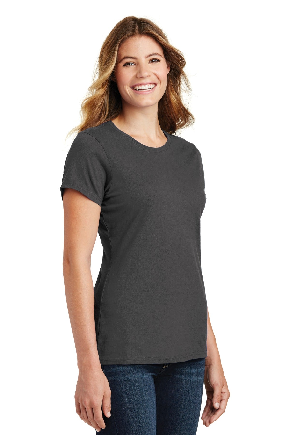 Charcoal Port & Co Women's Fan Favorite Tee. LPC450