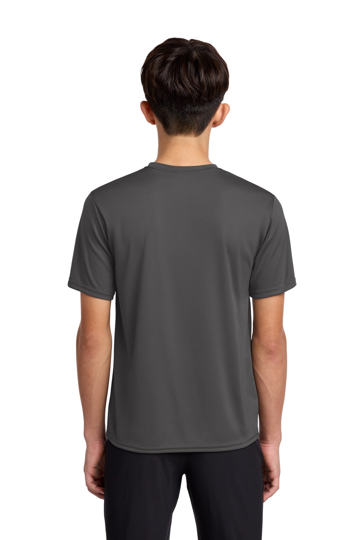 Charcoal Port & Co Youth Performance Tee. PC380Y
