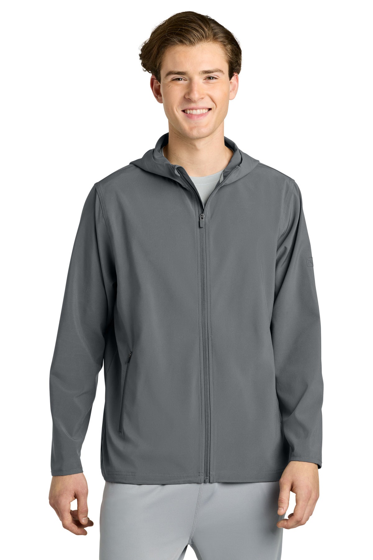 Charcoal Richardson Barrage Hooded Wind Jacket RA7400FZH