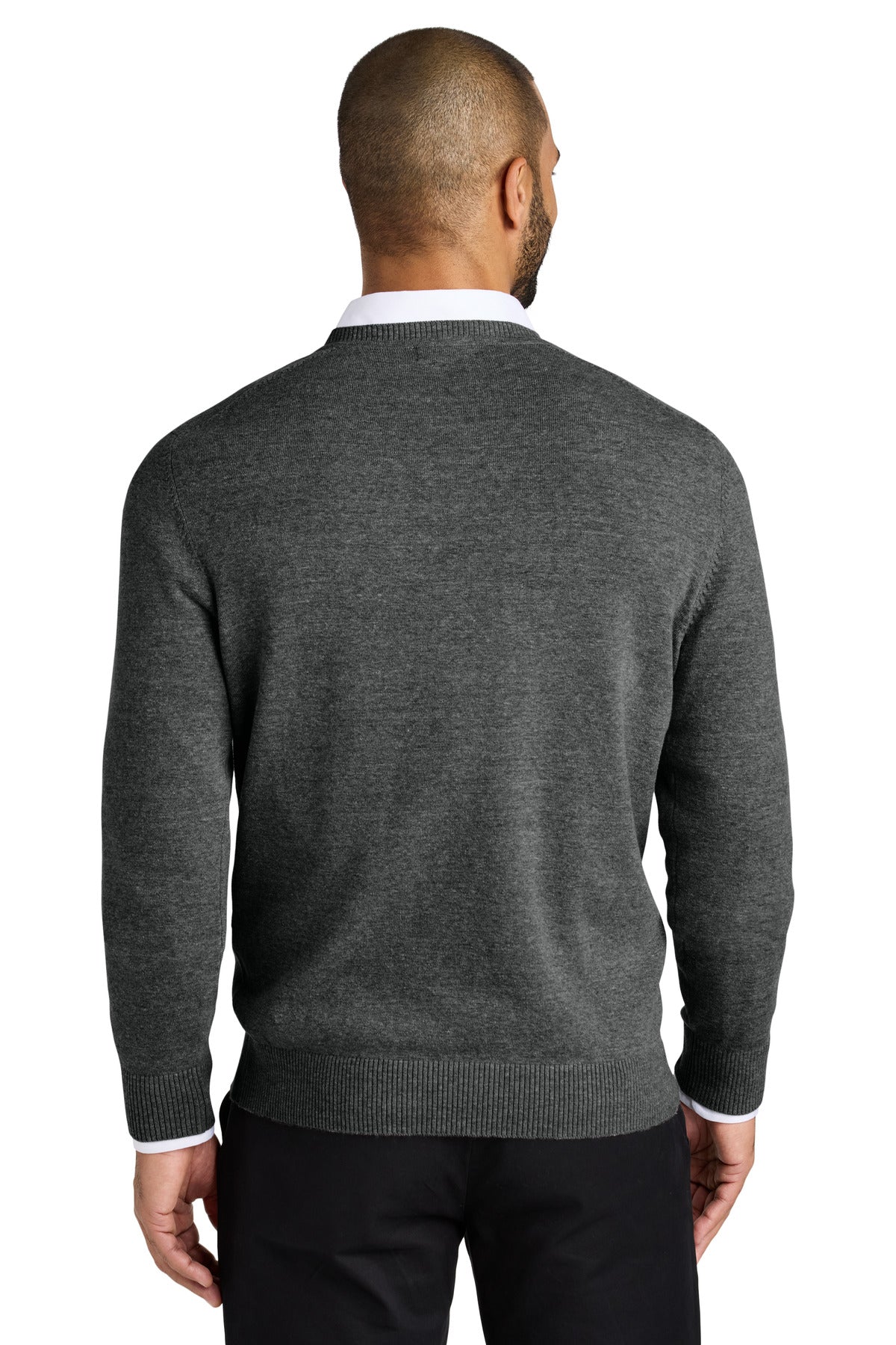 CharcoalHt Port Authority Easy Care V-Neck Sweater SW2850