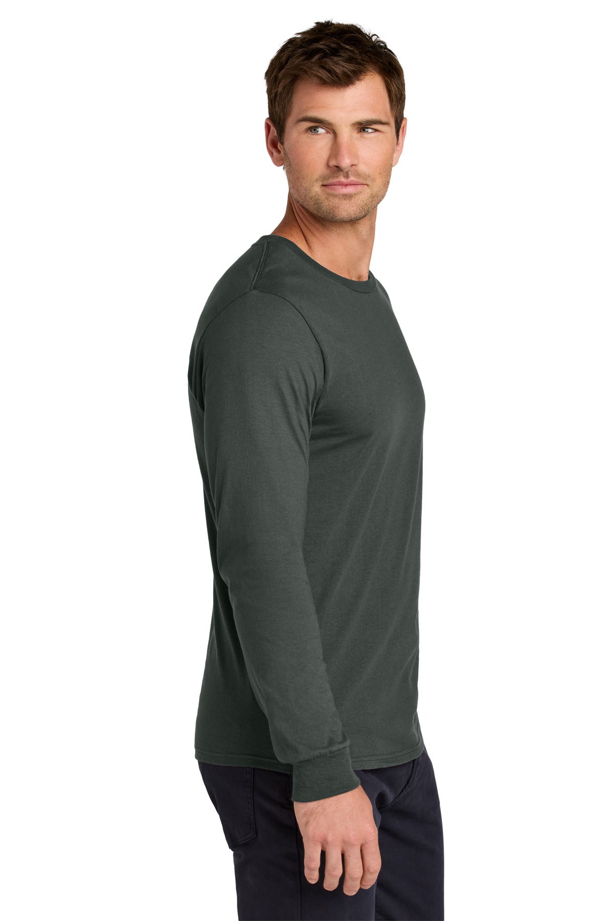 CharGrey Jerzees Classics Unisex Cotton Long Sleeve T-Shirt 363L