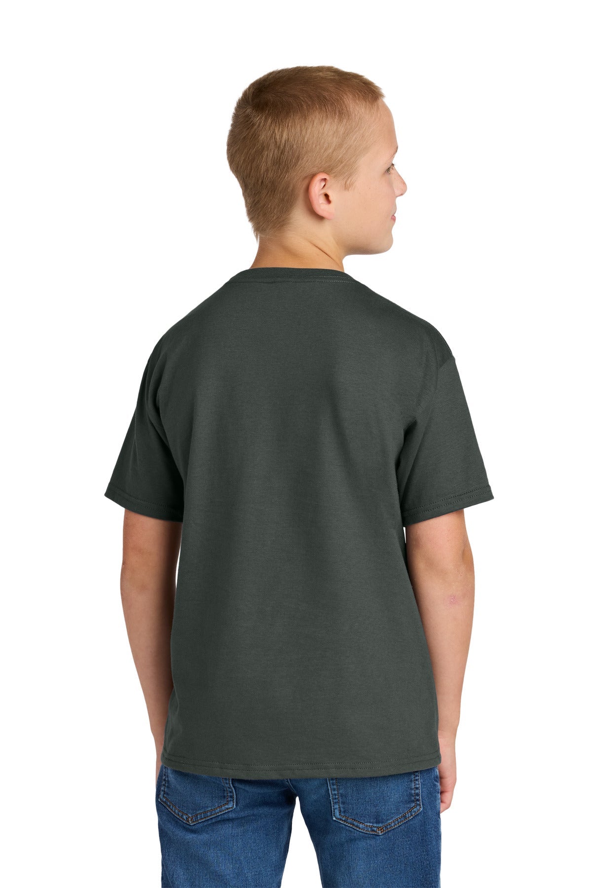 CharGrey Jerzees Ultimate Youth Ring Spun T-Shirt IC46B