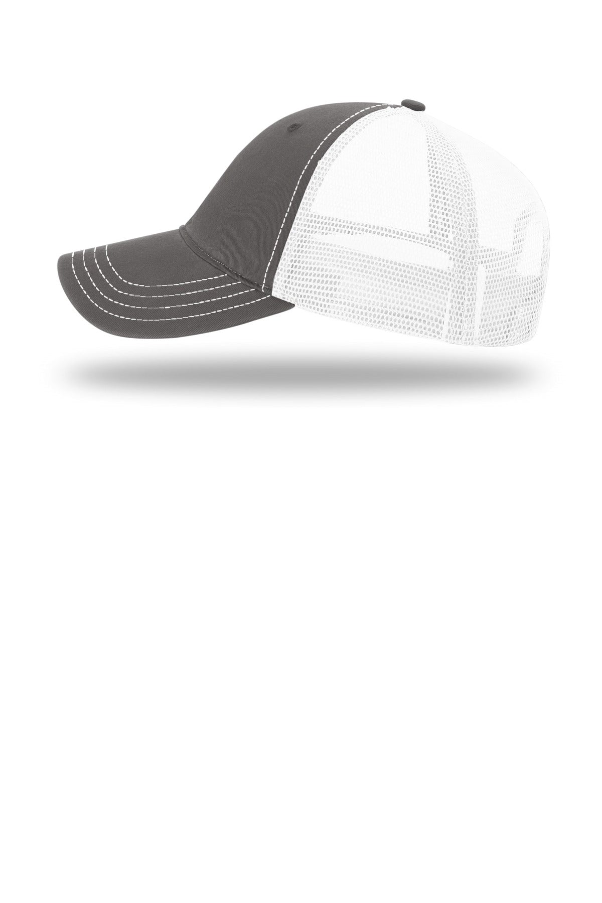Char/White Richardson Garment Washed Trucker 111