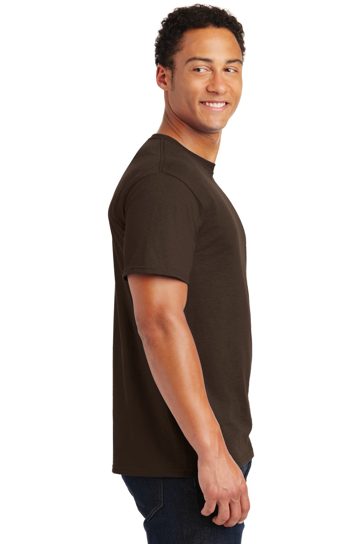 Chocolate Jerzees - Dri-Power 50/50 Cotton/Poly T-Shirt. 29M