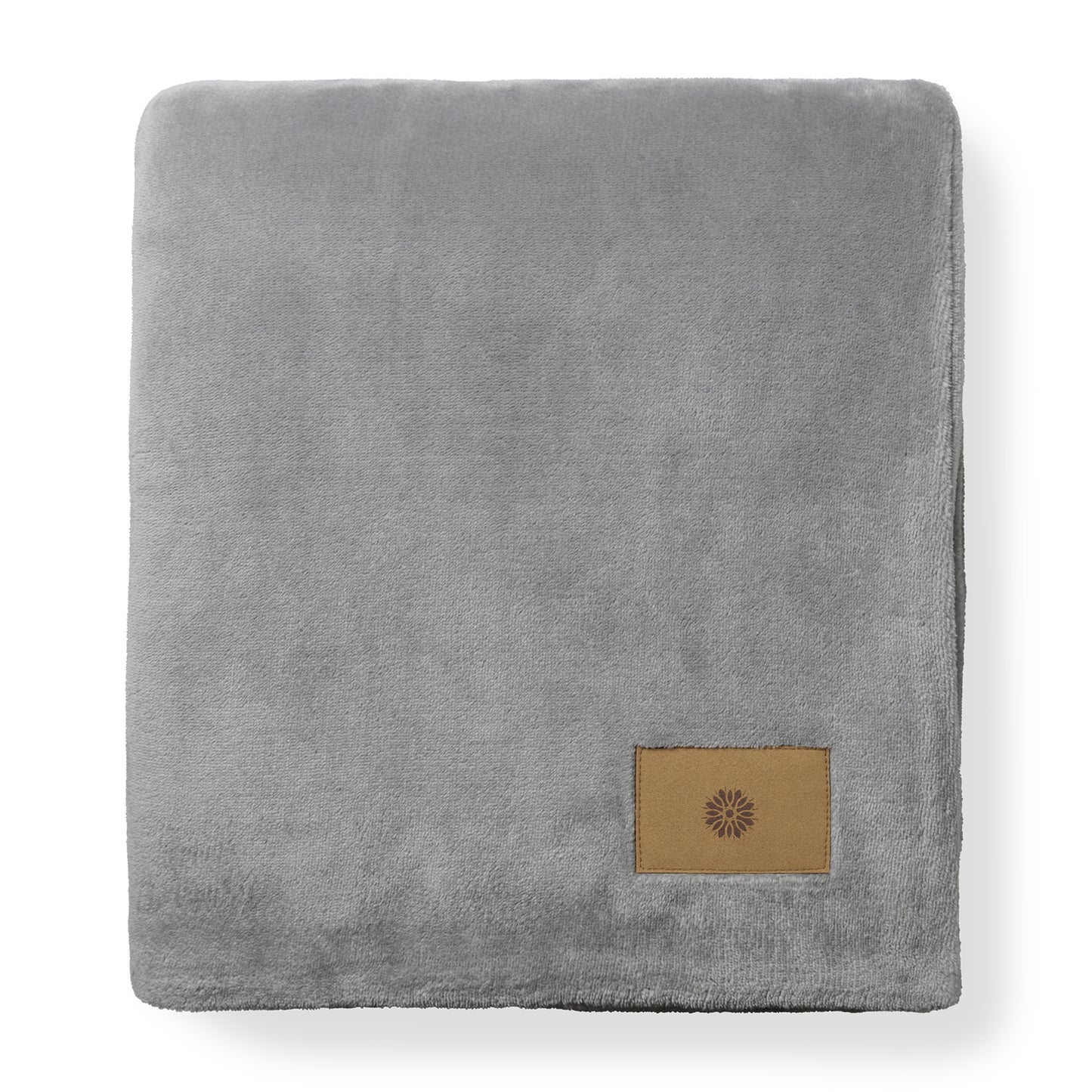 Circular Grey Mink Ever Soft Throw Blanket