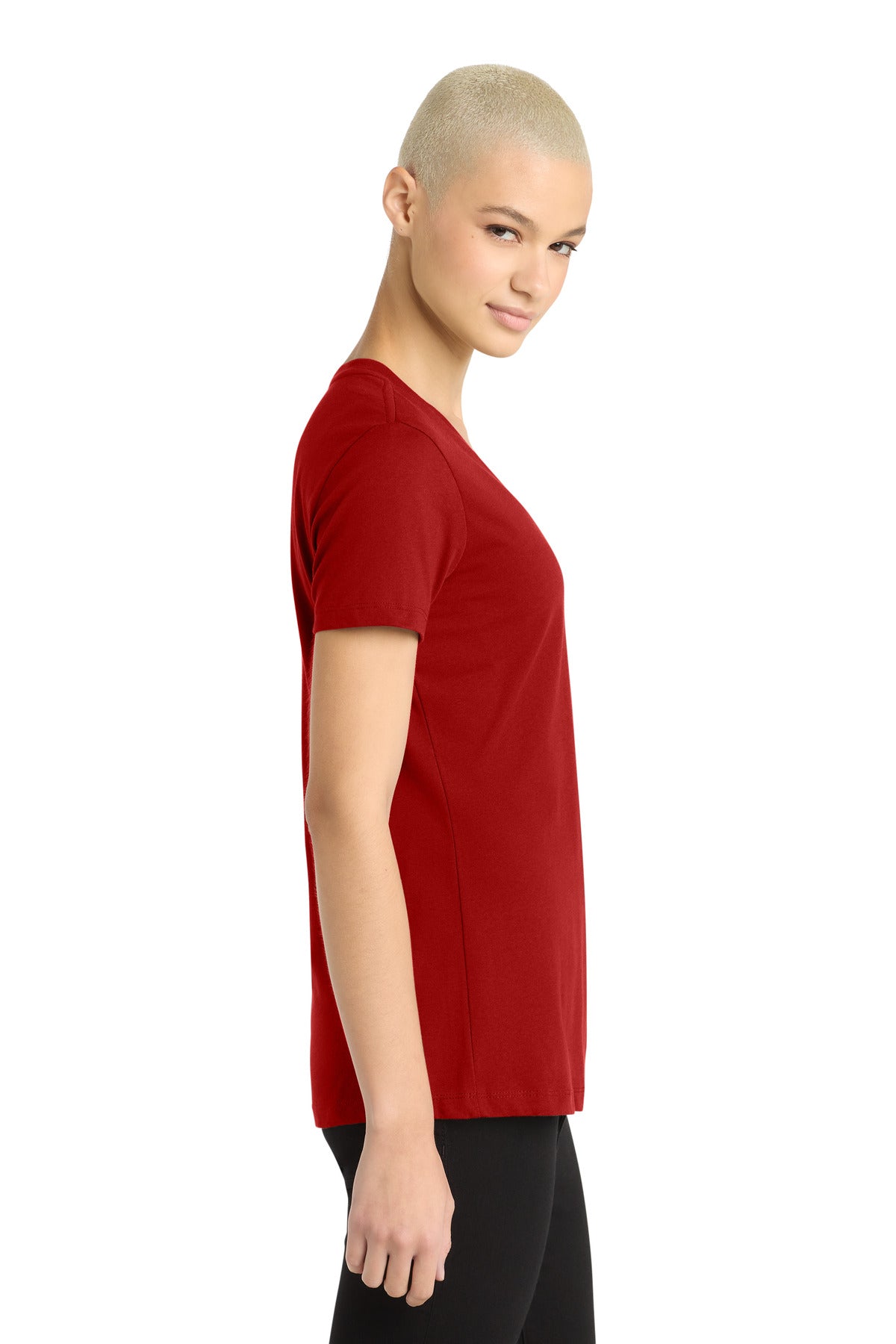 Classic Red District - Women's Perfect Weight V-Neck Tee. DM1170L