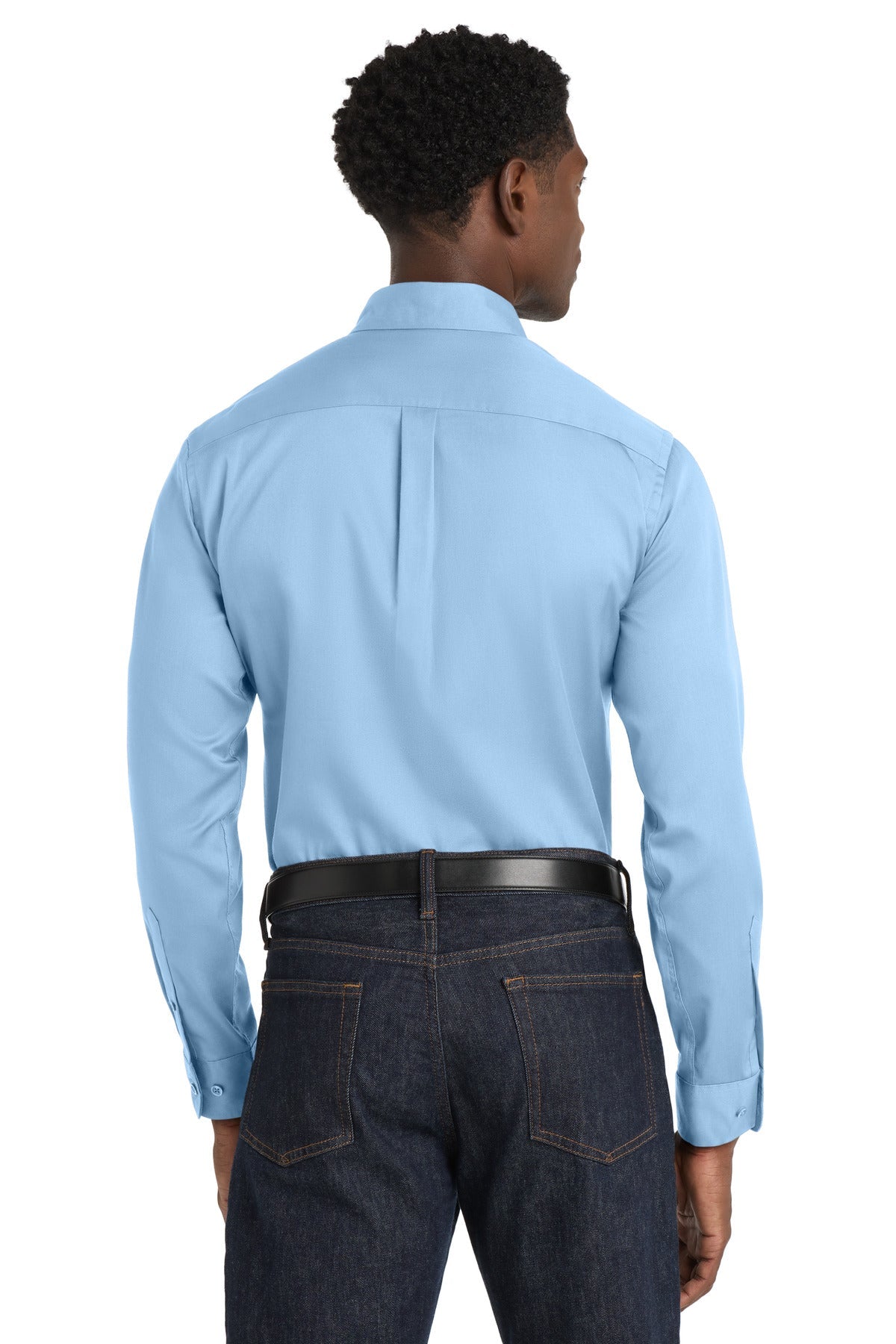 CloudBlue Port Authority Long Sleeve SuperPro React Twill Shirt. W808
