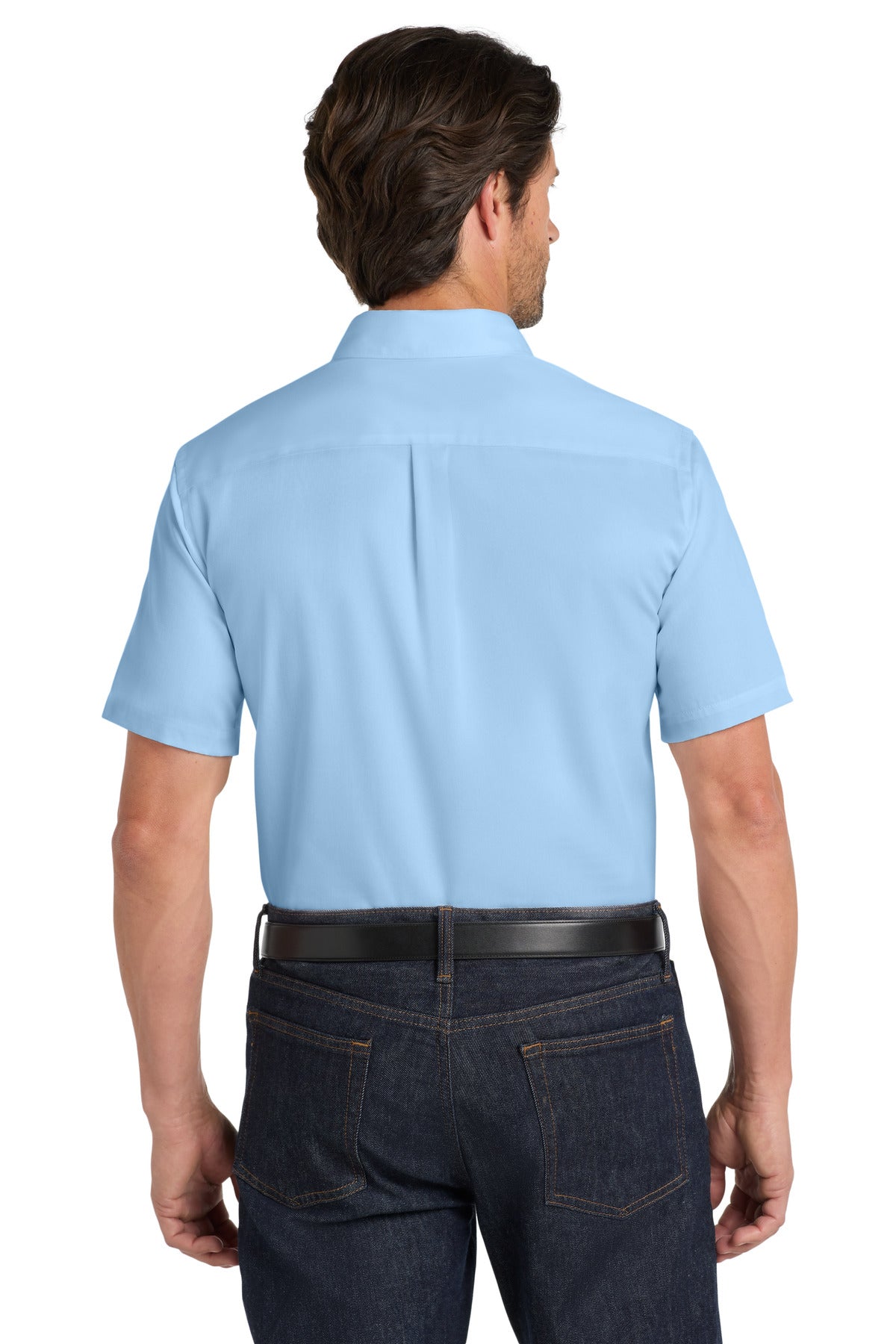 CloudBlue Port Authority Short Sleeve SuperPro React Twill Shirt. W809