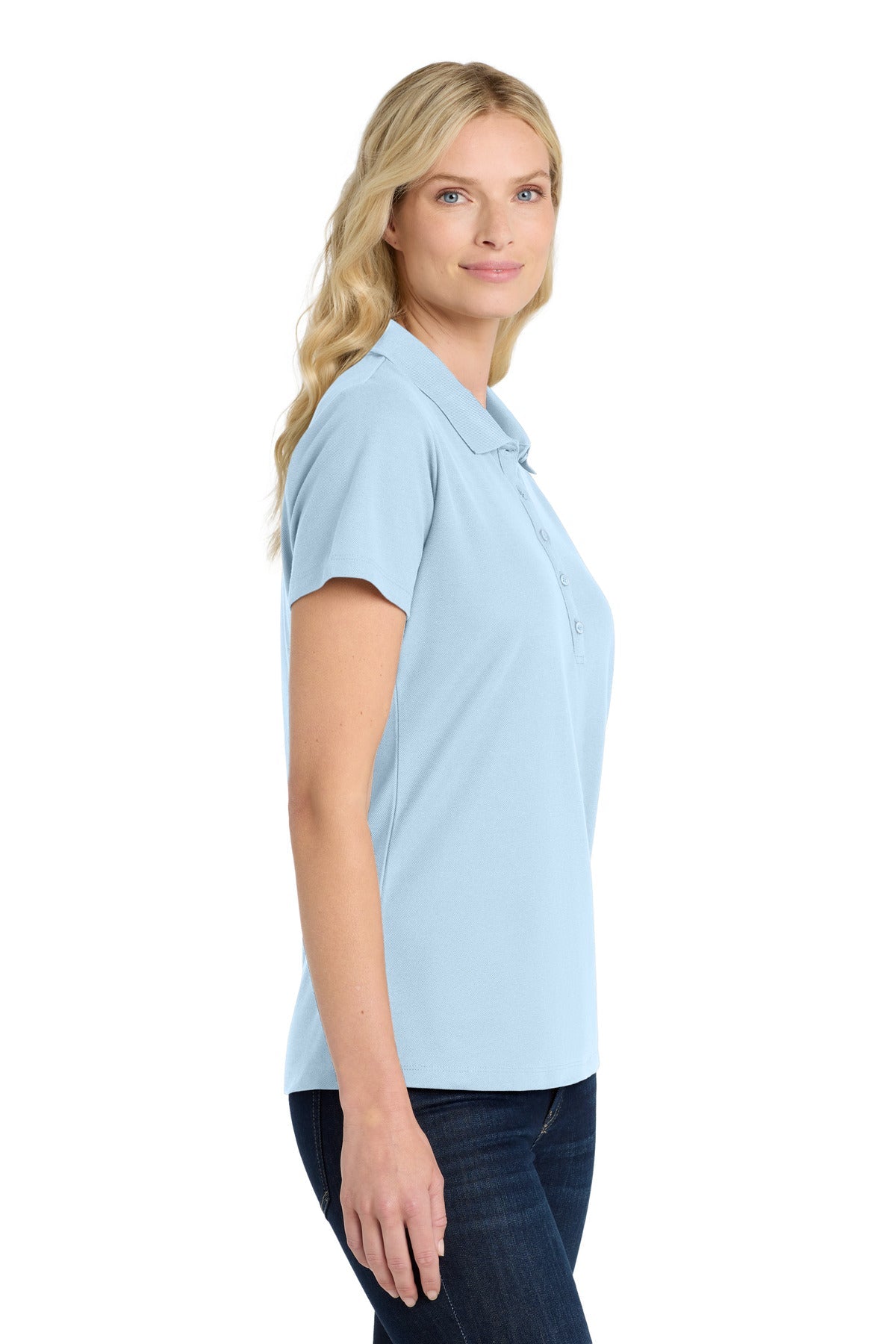 CloudBlue Port Authority Women's SuperPro React Polo. LK810