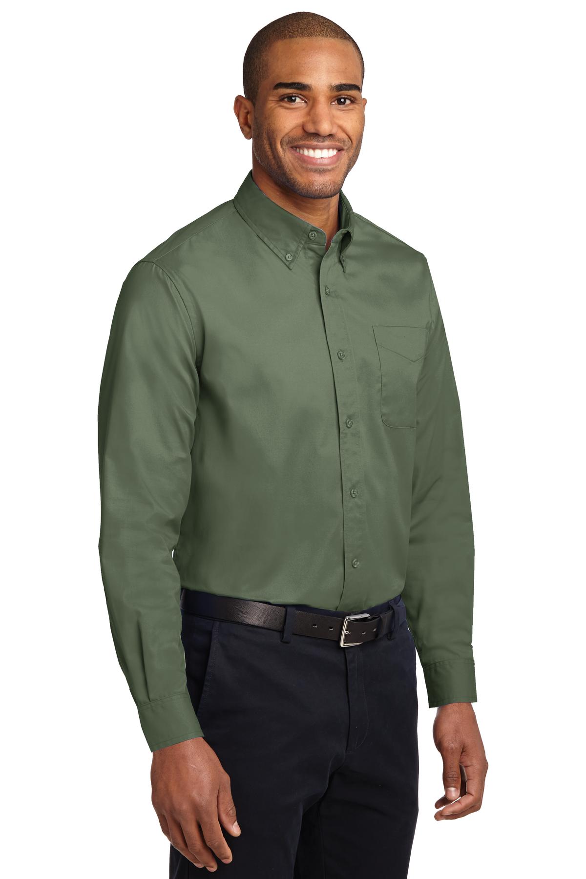 Clover Green Port Authority Long Sleeve Easy Care Shirt S608