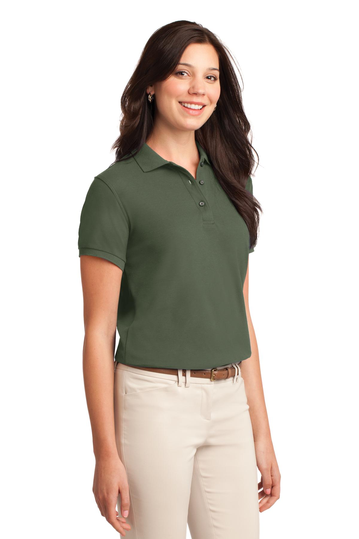 Clover Green Port Authority Women's Silk Touch Polo. L500