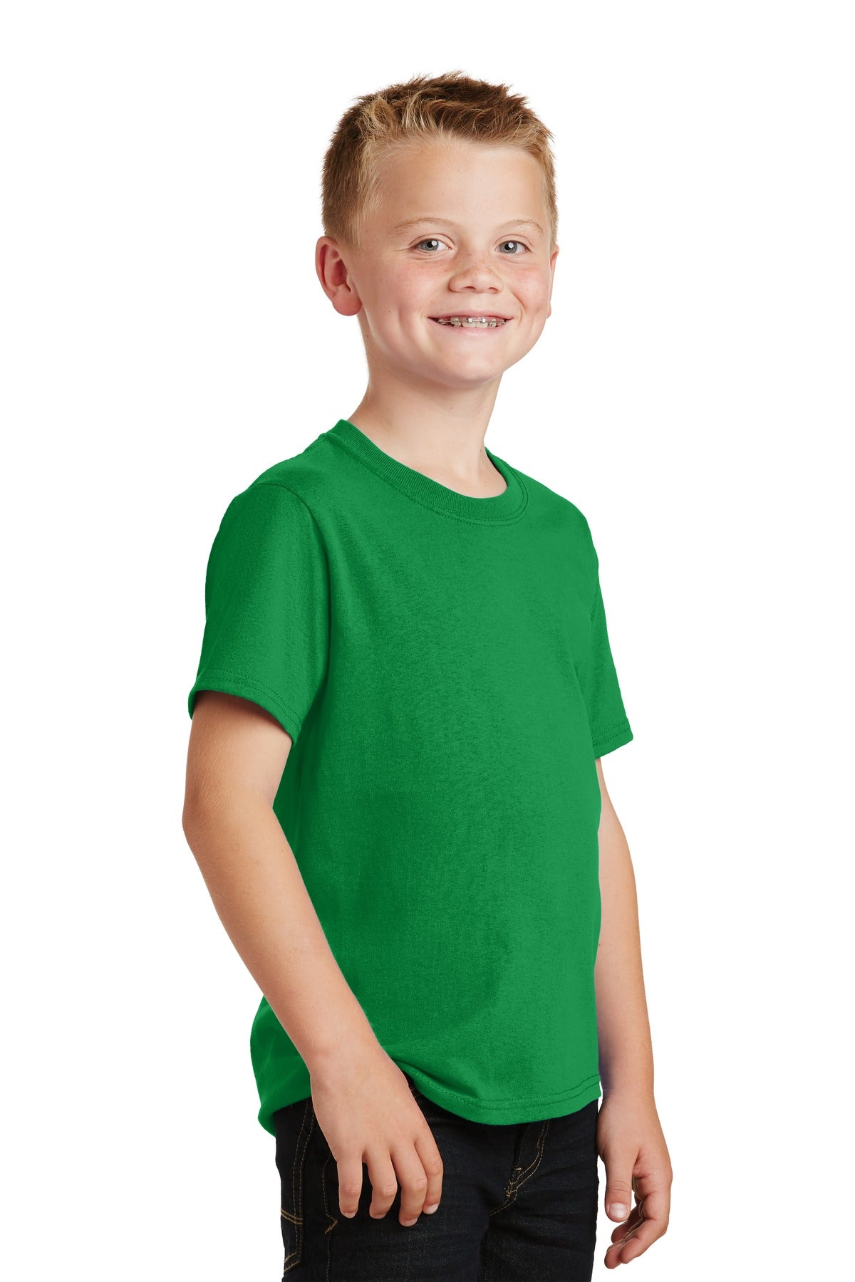 Clover Green Port & Co Youth Core Cotton Tee. PC54Y