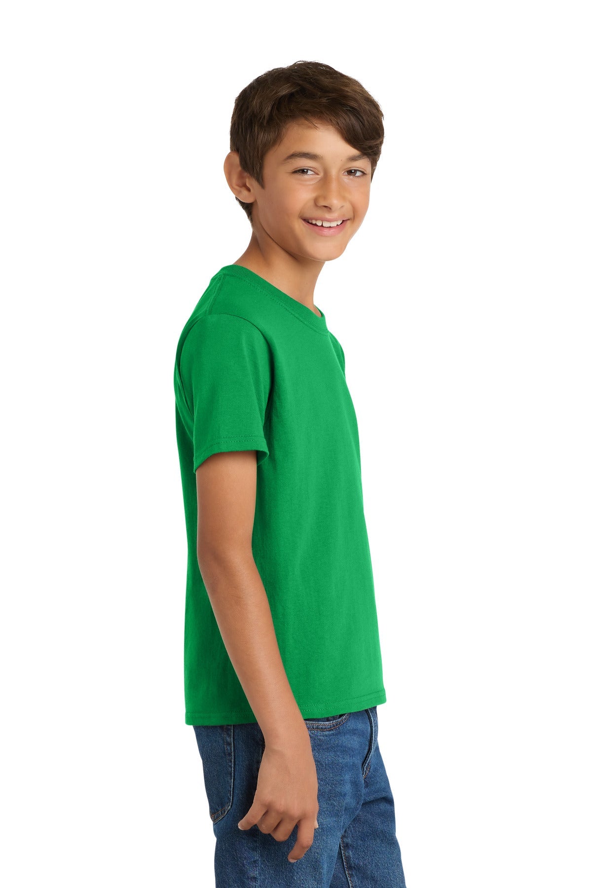 Clover Green Port & Co Youth Core Cotton Tee. PC54Y