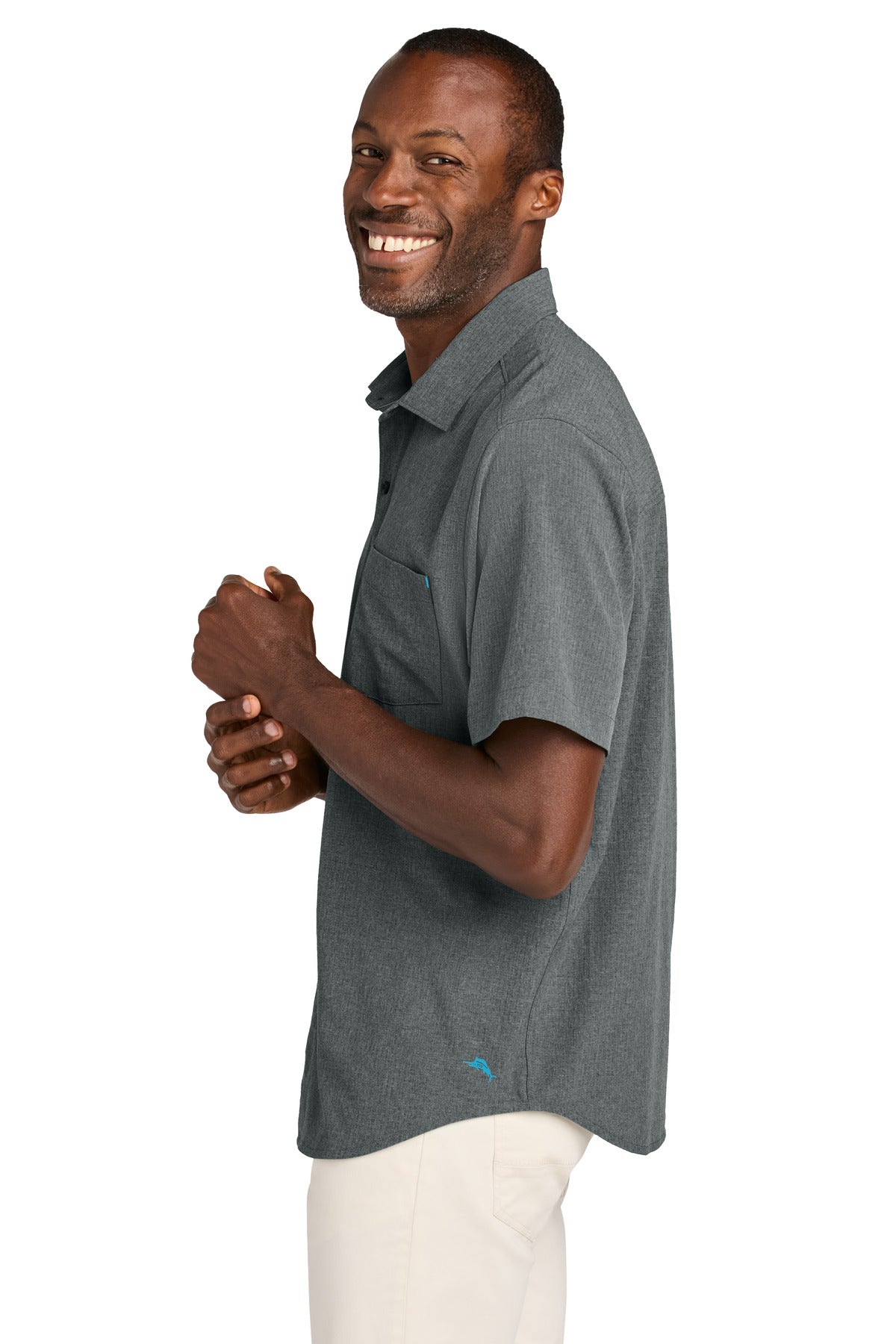 Coal Tommy Bahama Sandy Point Short Sleeve Shirt ST326815TB