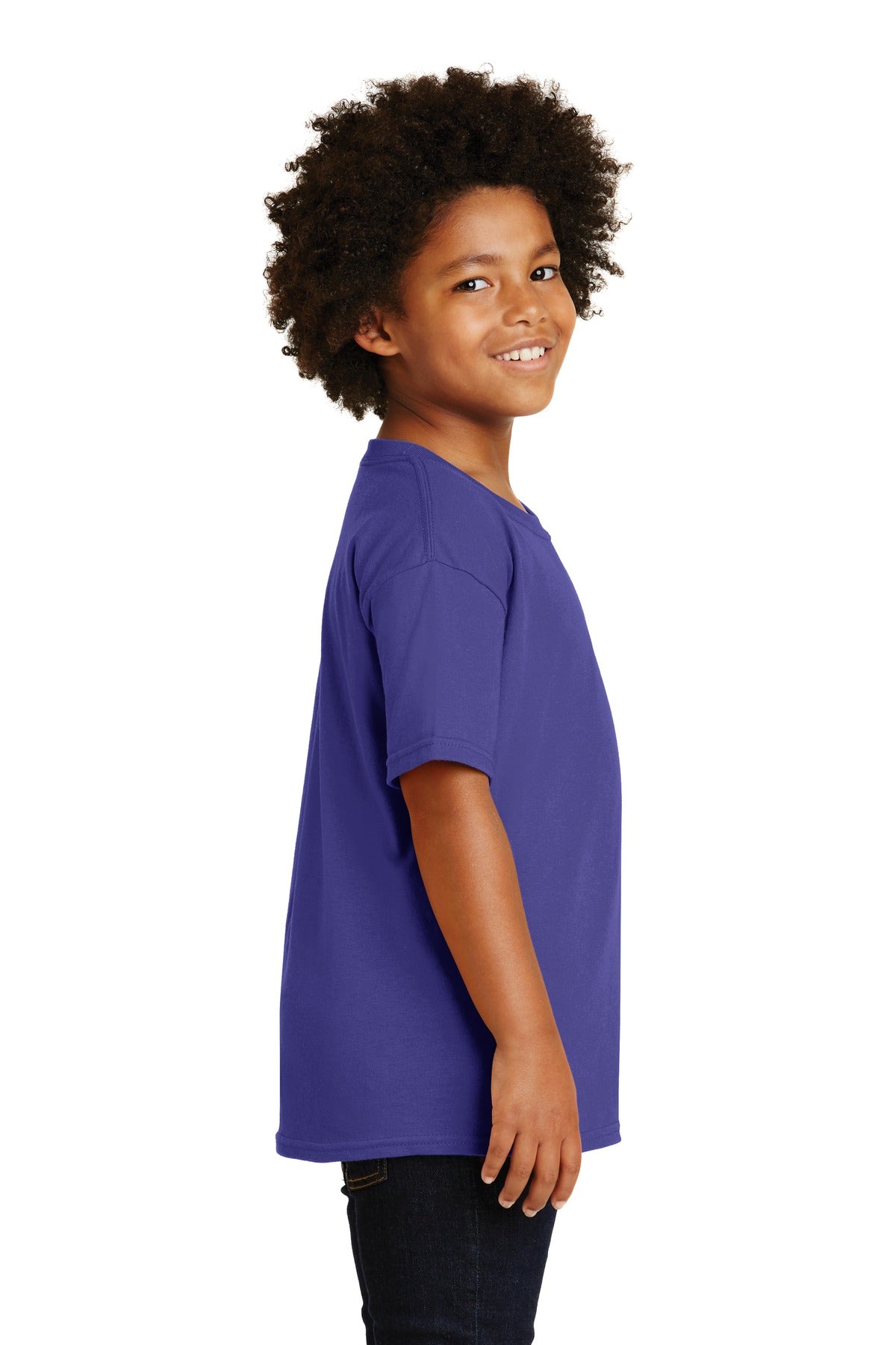 Cobalt Gildan - Youth Heavy Cotton 100% Cotton T-Shirt. 5000B