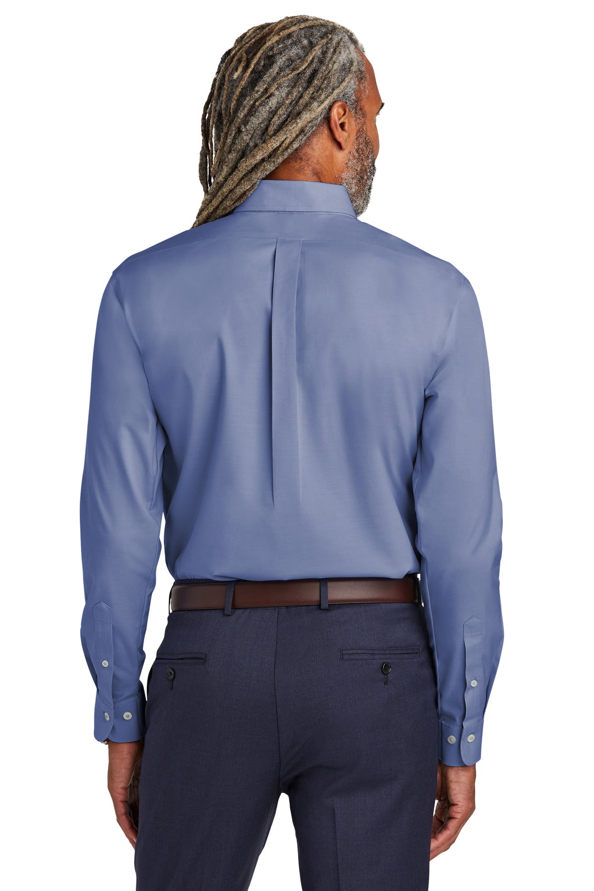 CobaltBl Brooks Brothers Tall Wrinkle-Free Stretch Pinpoint Shirt TBB18000