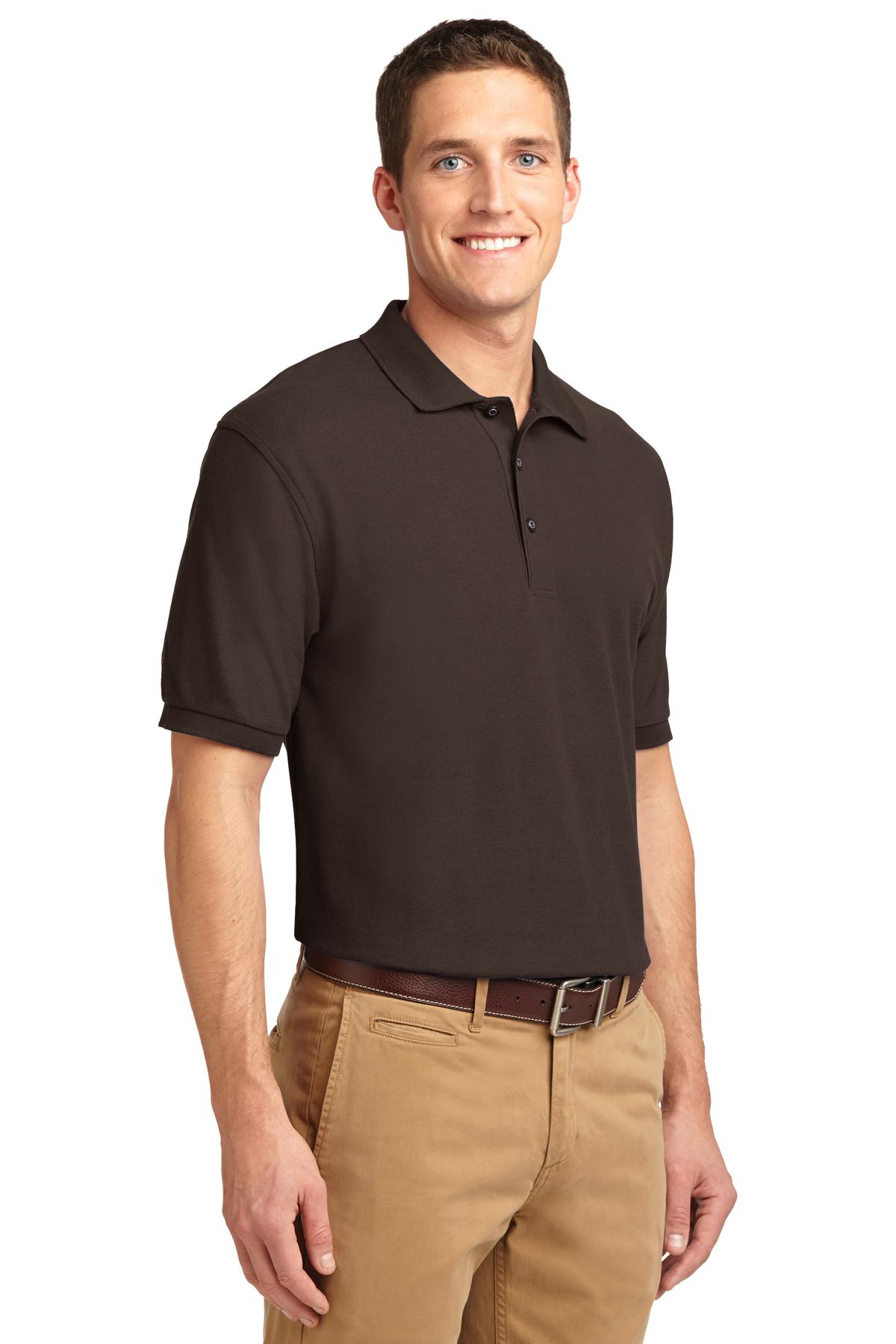 Coffee Bean Port Authority Silk Touch Polo K500