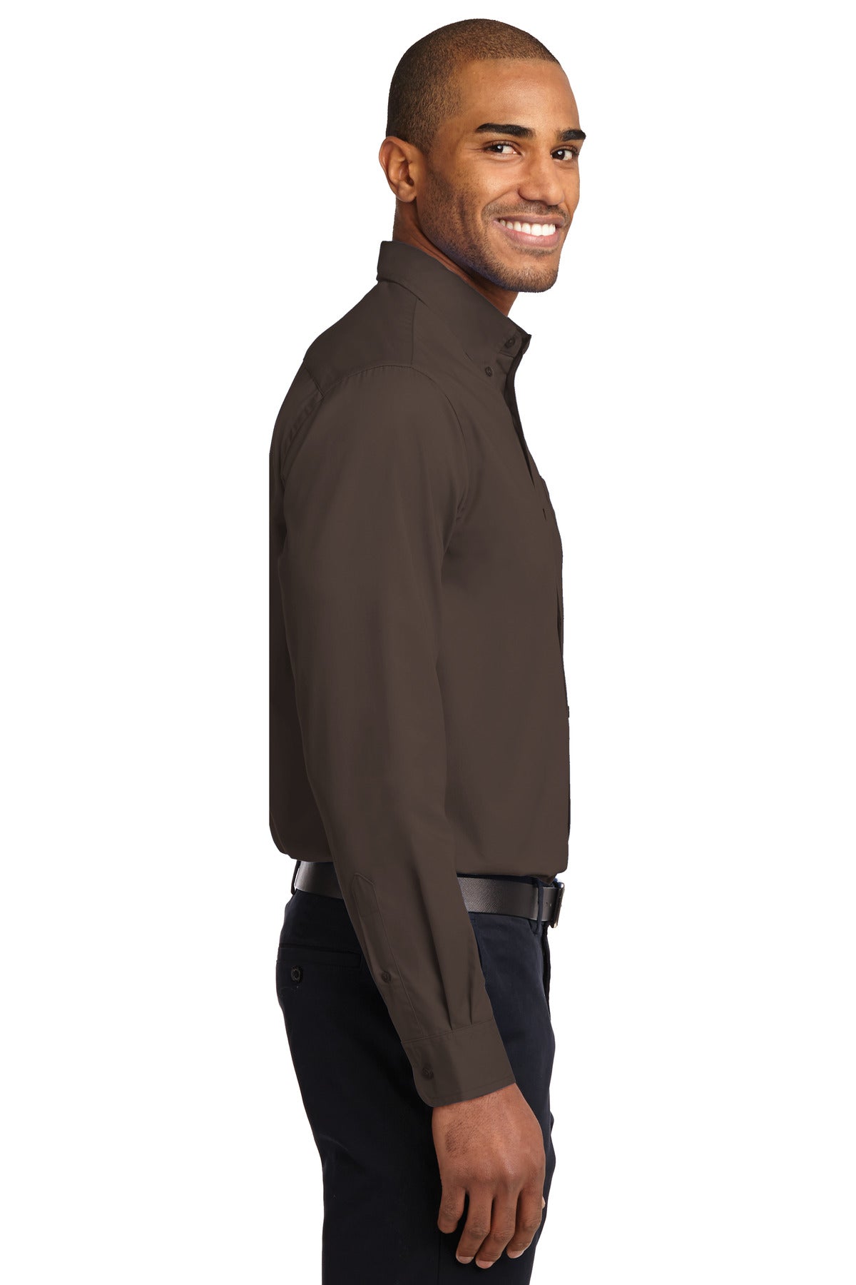 Coffee Bean/St Port Authority Extended Size Long Sleeve Easy Care Shirt S608ES