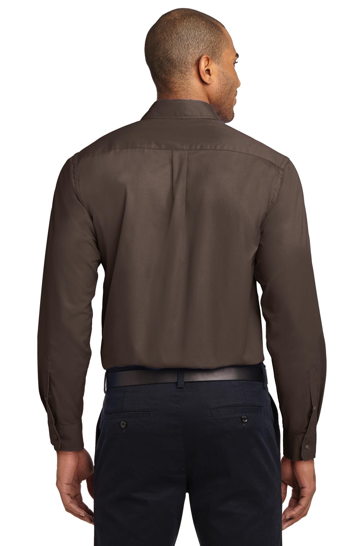 Coffee Bean/St Port Authority Long Sleeve Easy Care Shirt S608