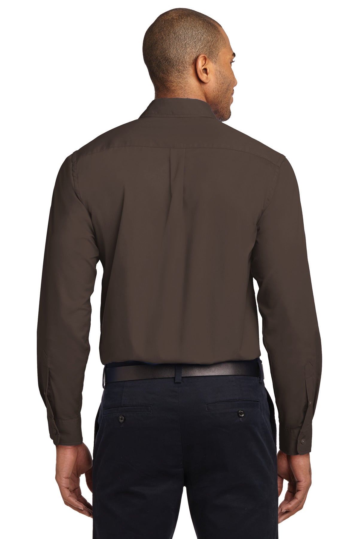 Coffee Bean/St Port Authority Long Sleeve Easy Care Shirt S608