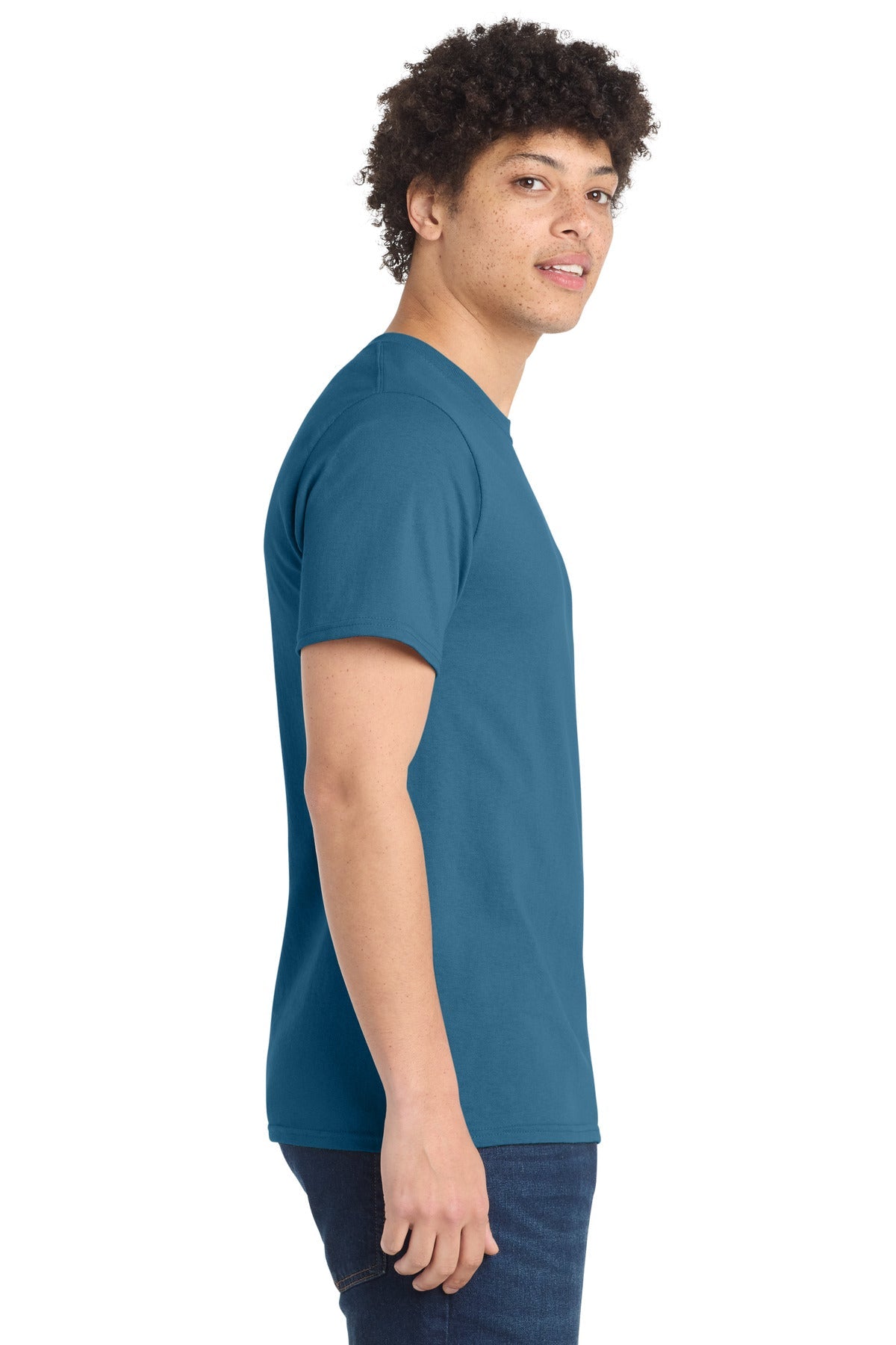 Colonial Blue Port & Co Tall Essential Tee. PC61T