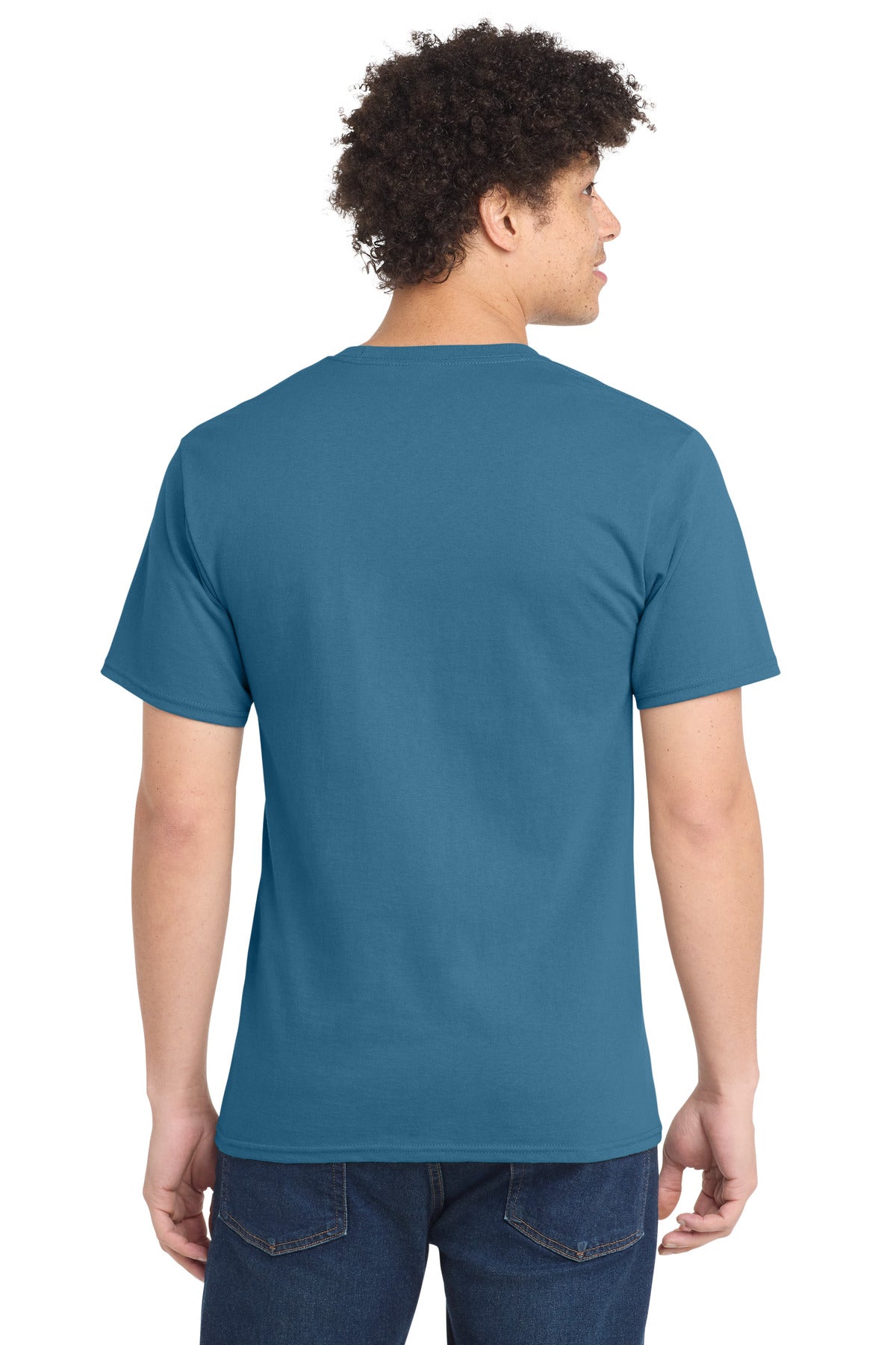 Colonial Blue Port & Co Tall Essential Tee. PC61T