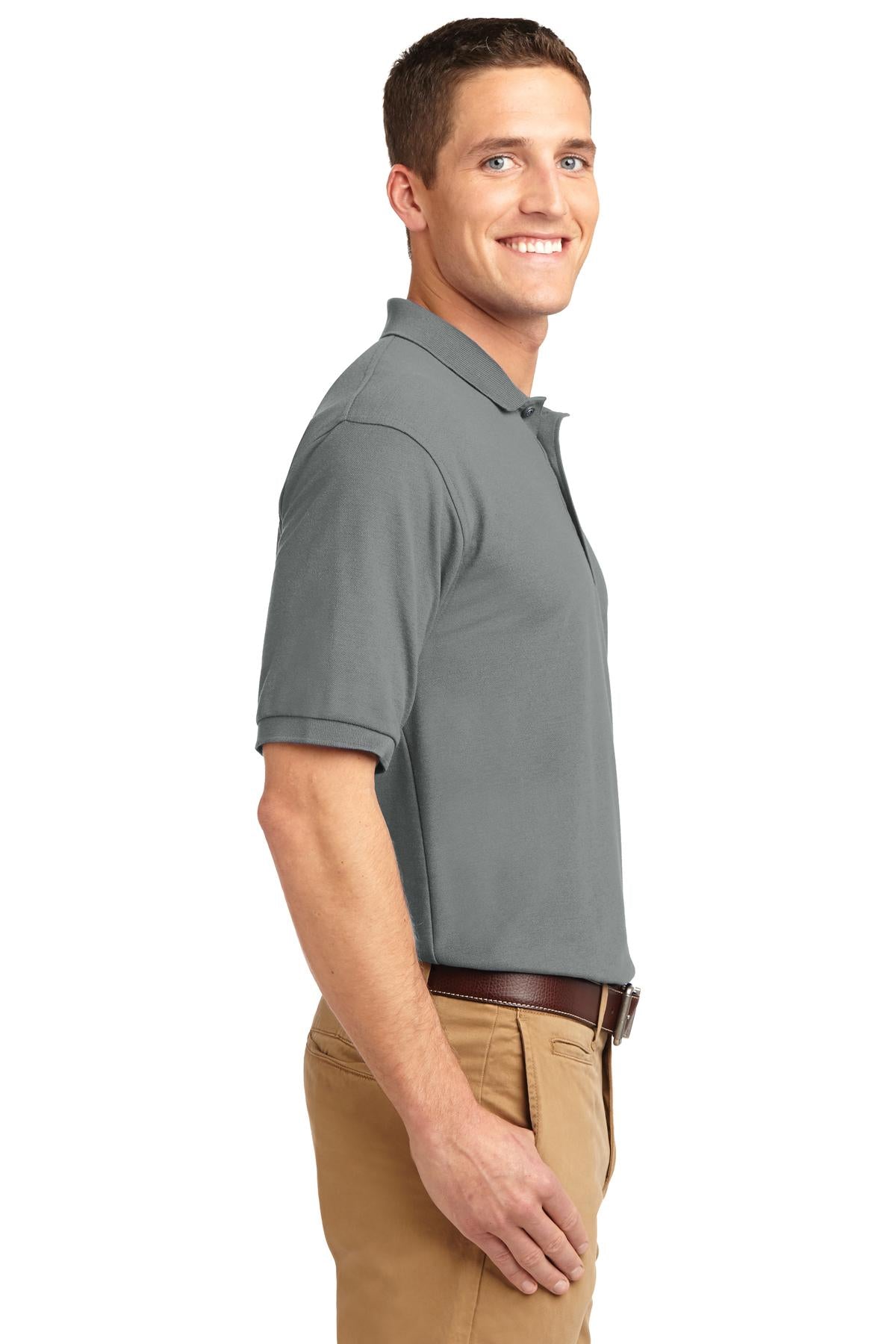 Cool Grey Port Authority Extended Size Silk Touch Polo K500ES