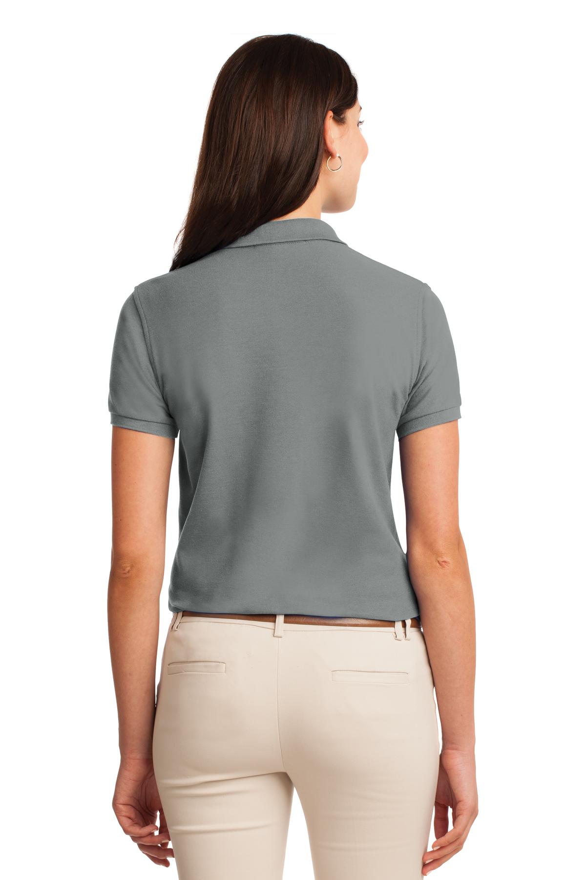 Cool Grey Port Authority Women's Silk Touch Polo. L500