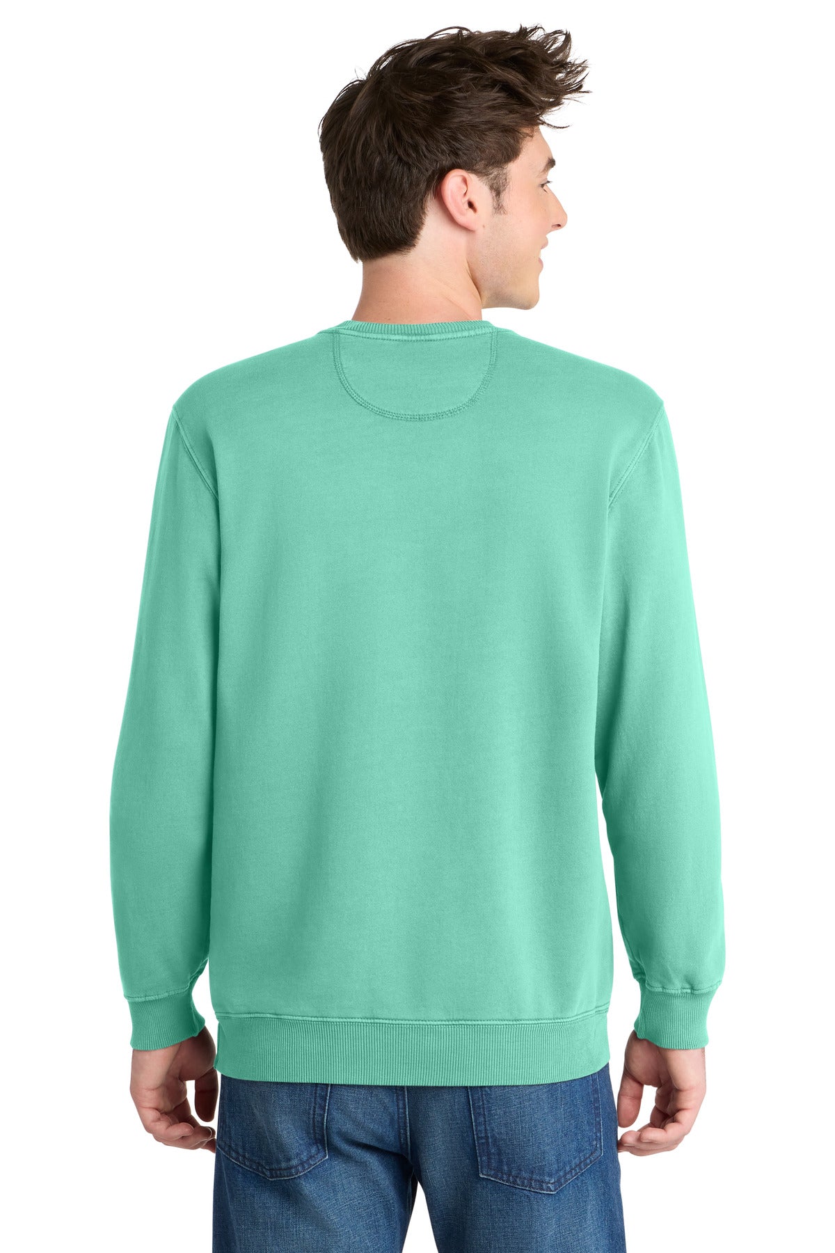 CoolMint Port & Co Beach Wash Garment-Dyed Crewneck Sweatshirt PC098