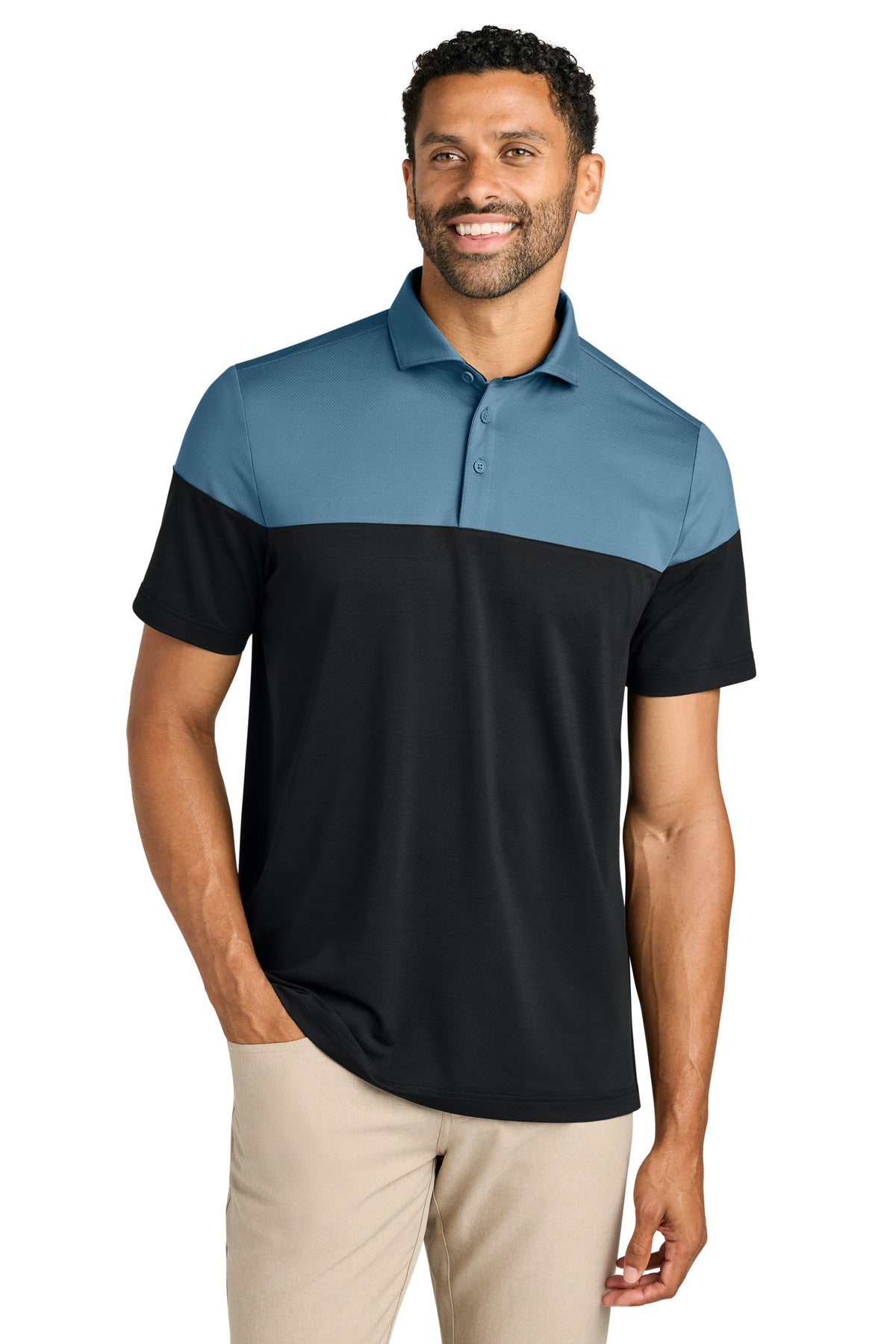 CopenBl/Bk TravisMathew Onward Colorblock Polo TMA42774