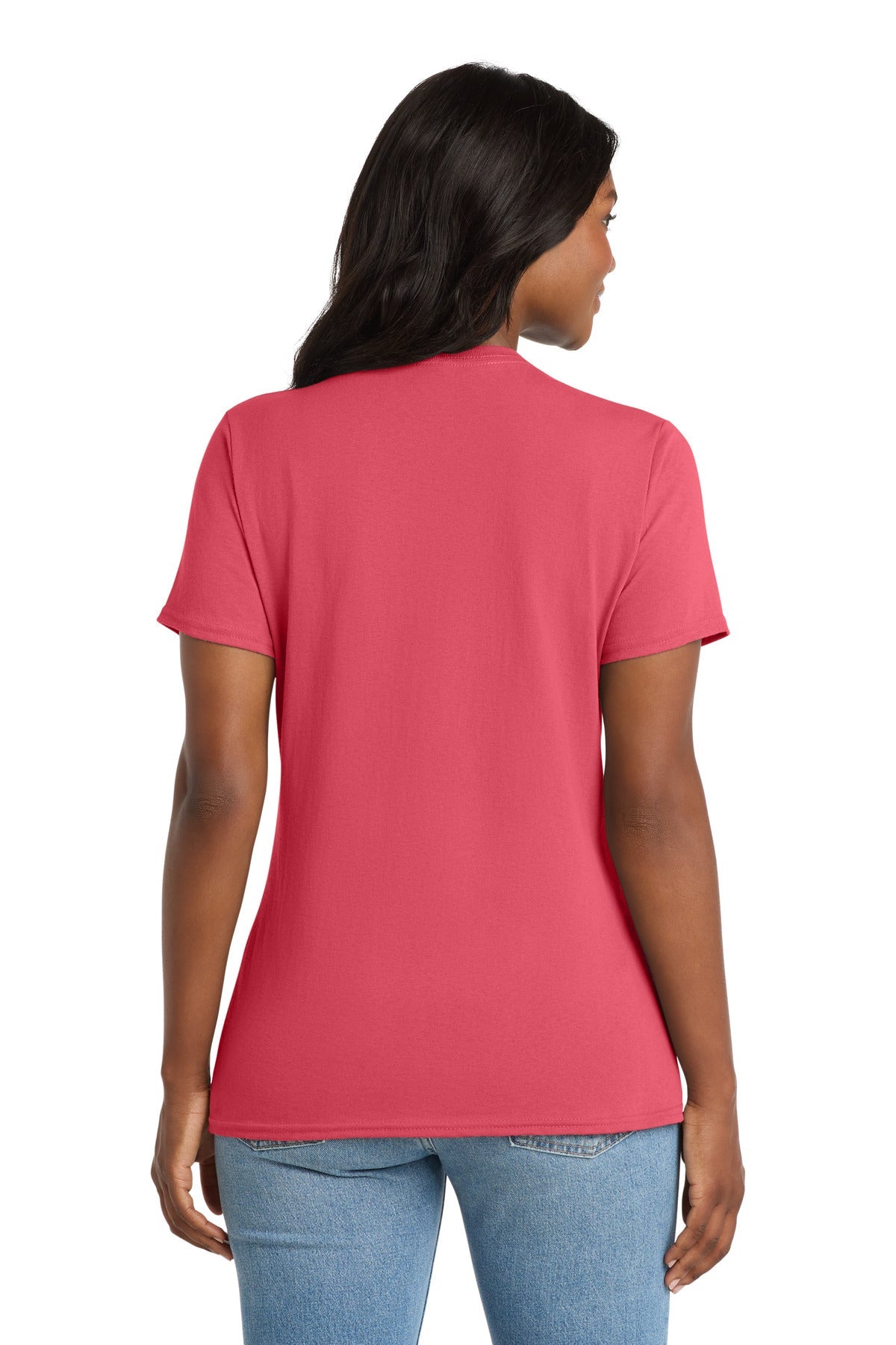Coral Port & Co Women's Core Cotton V-Neck Tee. LPC54V