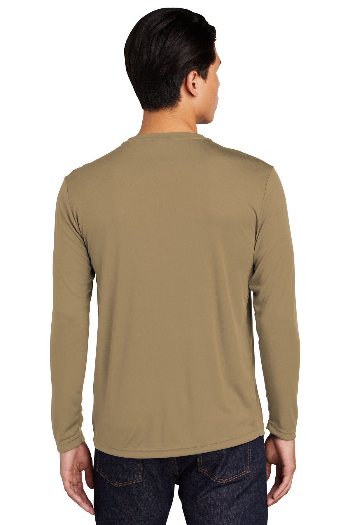 Coyote Brown Sport-Tek Long Sleeve PosiCharge Competitor Tee. ST350LS