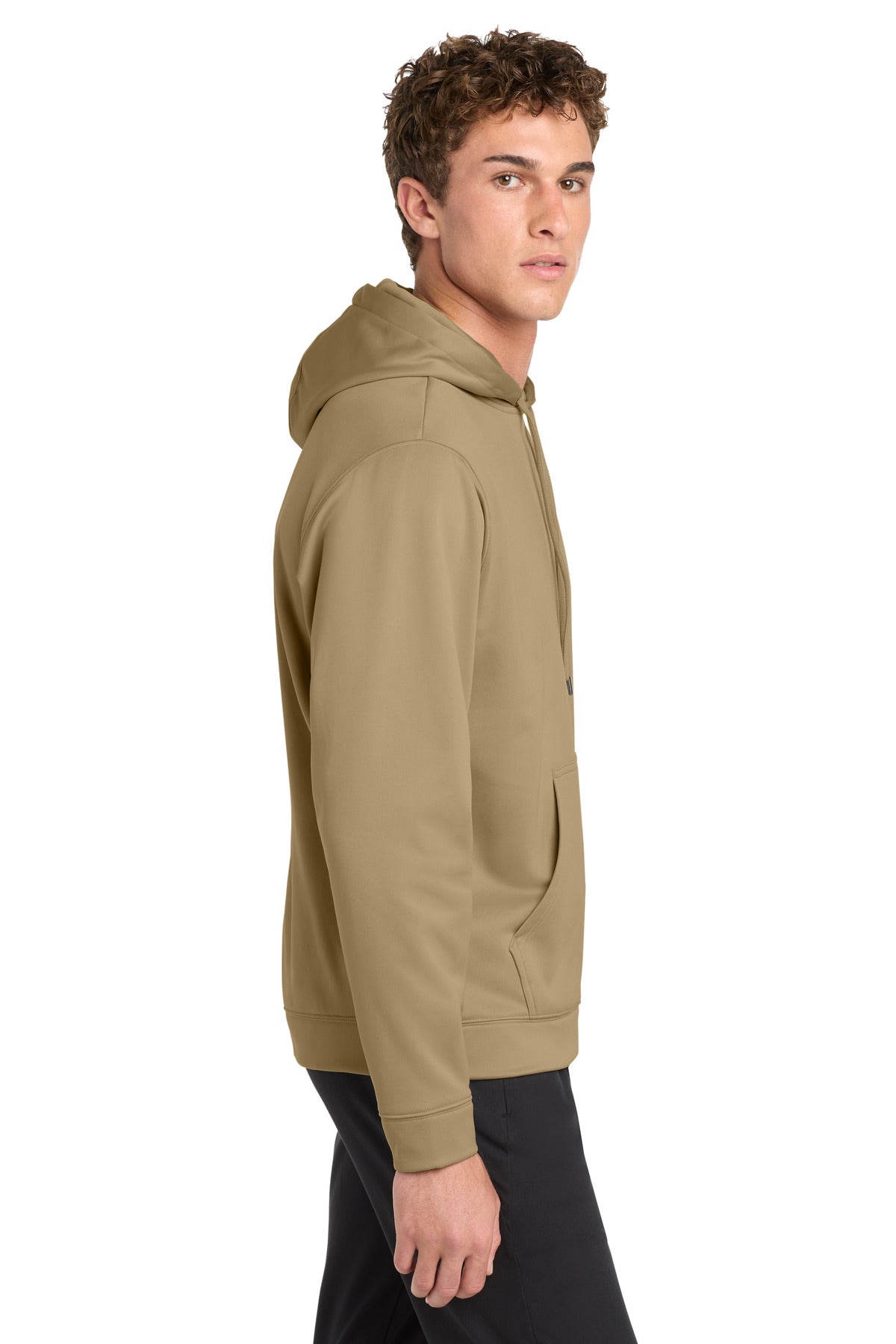 Coyote Brown Sport-Tek Sport-Wick Fleece Hooded Pullover. F244