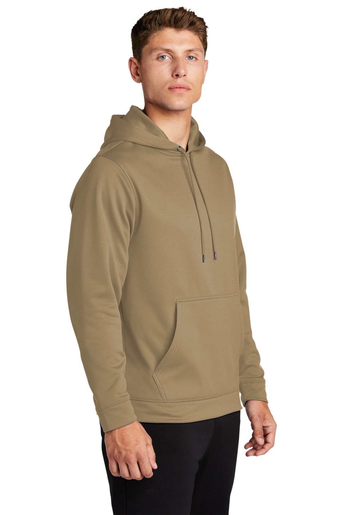 Coyote Brown Sport-Tek Sport-Wick Fleece Hooded Pullover. F244