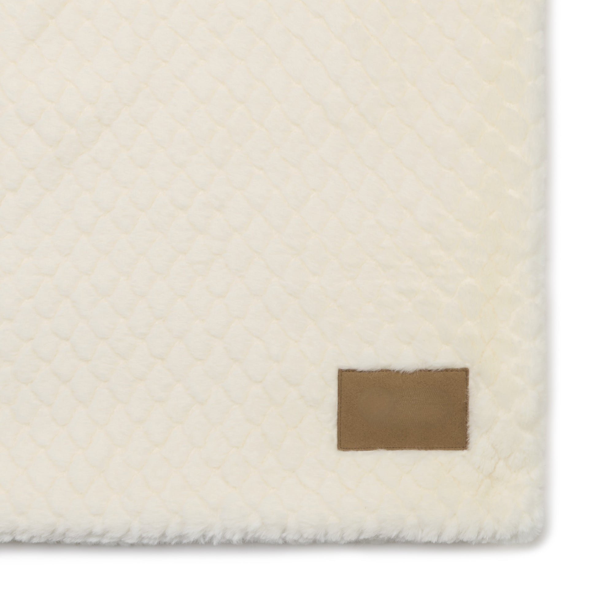 Cream Luxe Nordic Throw Blanket plain