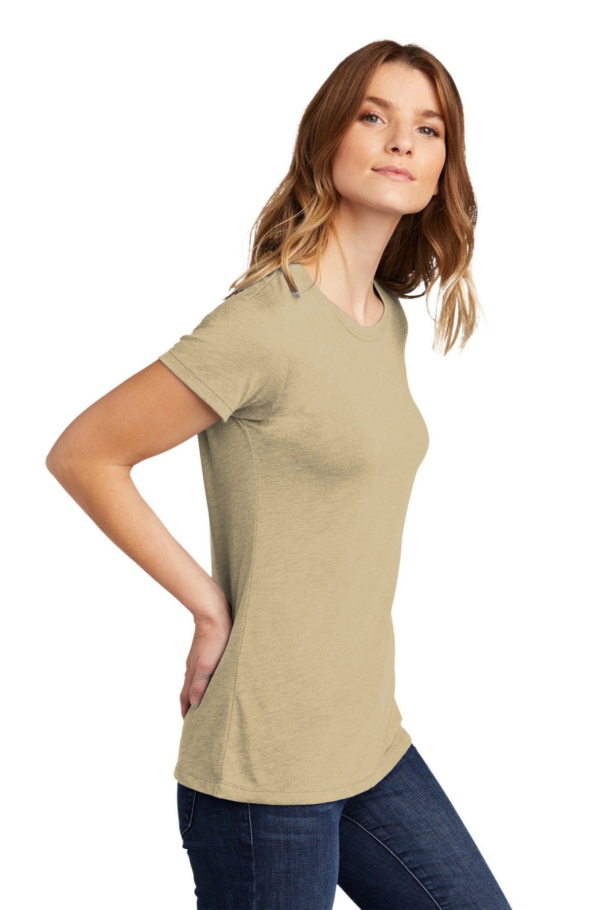 Cream Next Level Apparel Women's CVC Tee. NL6610